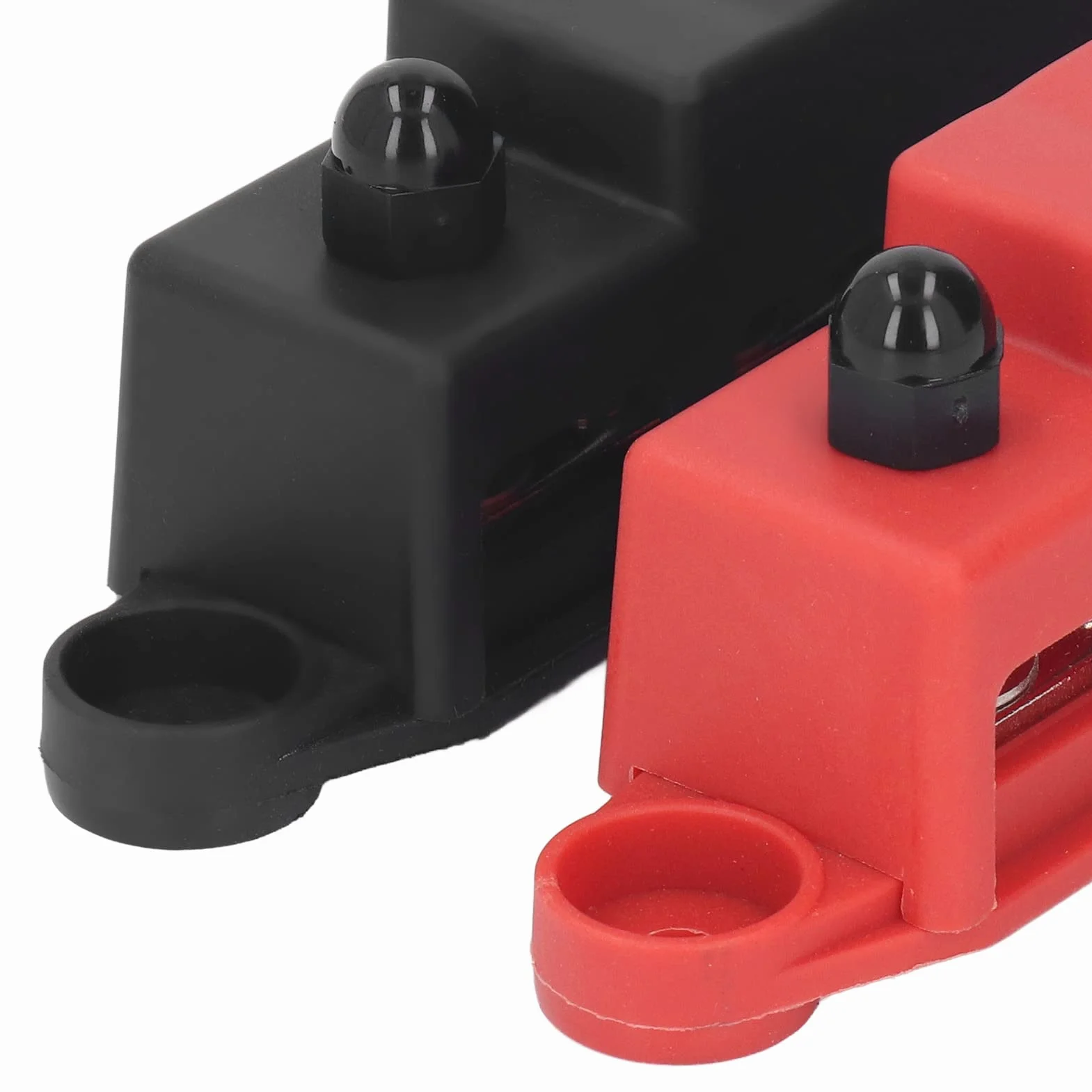 2 szt. Blok Dystrybucji Zasilania Blok Dystrybucji Zasilania, Szyna Zbiorcza 48 V Szyna Zbiorcza DC 48 V 250 A, śruba M8 4 Terminal Stud Blok Dystrybucji Zasilania dla Auto