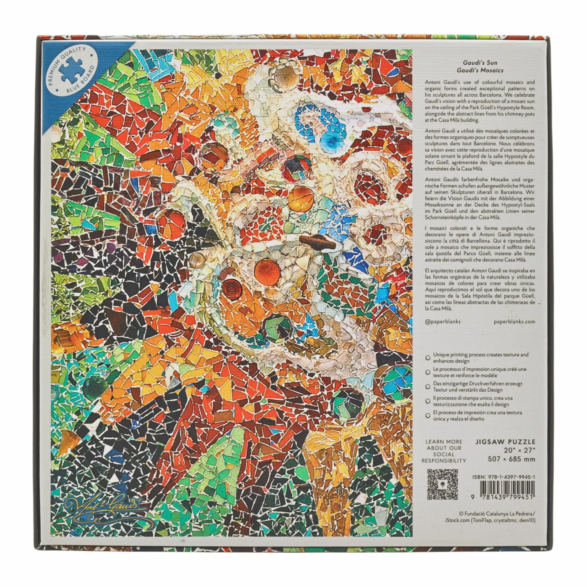 Puzzle Paperblanks Le Soleil de Gaudi 1 000 pièces