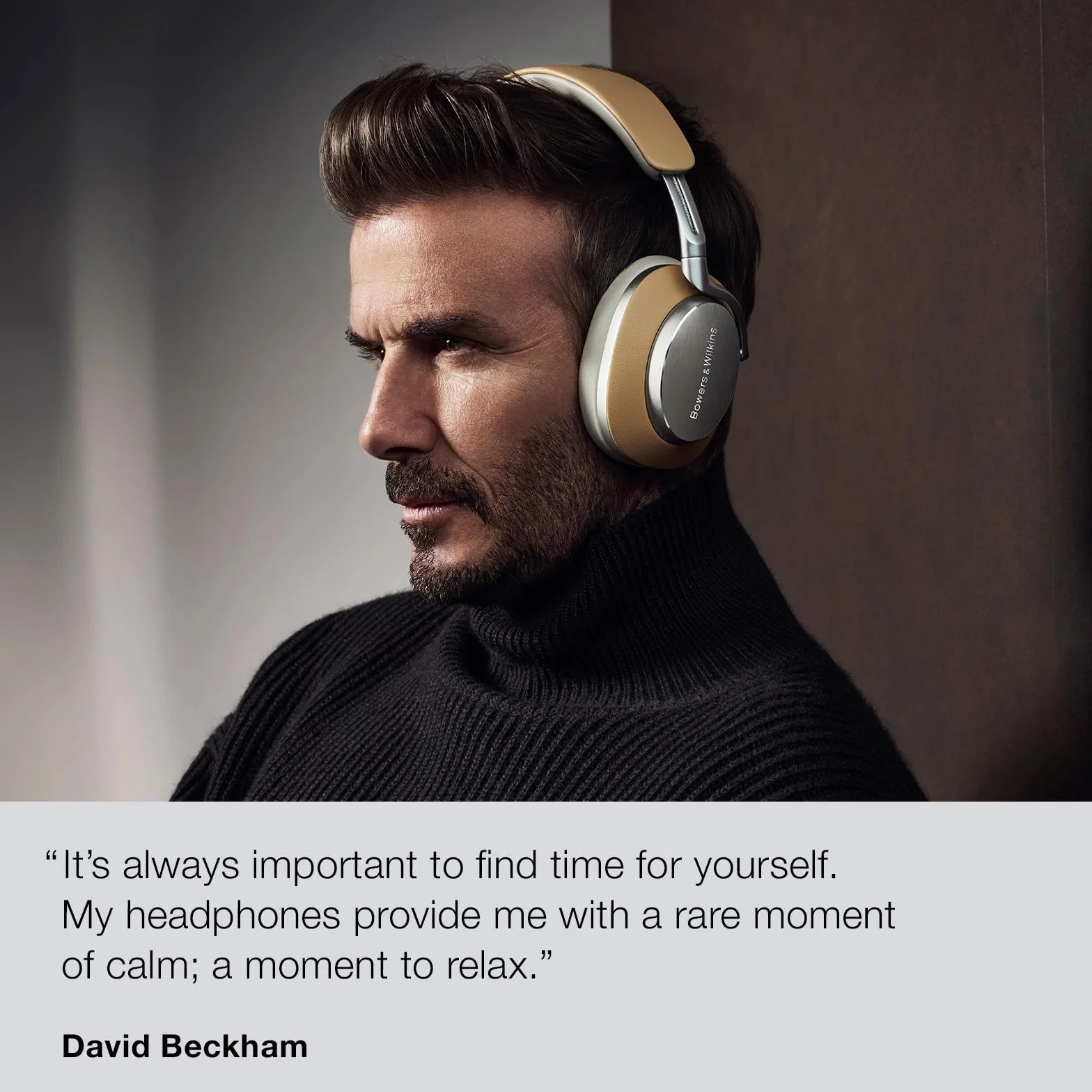 Bowers & Wilkins FP42978 PX8 bezprzewodowe słuchawki nauszne z Bluetooth i redukcją szumów, beżowe