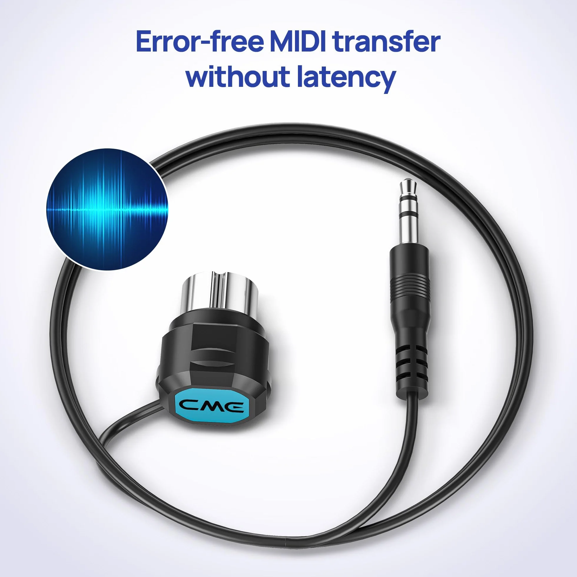 CME TRS MIDI Cable 2-Pack – TRS Type A 3,5 mm do Kątowego 5-Pin DIN, 150 cm – Idealny do Kompaktowych Instalacji i Połączeń Patch