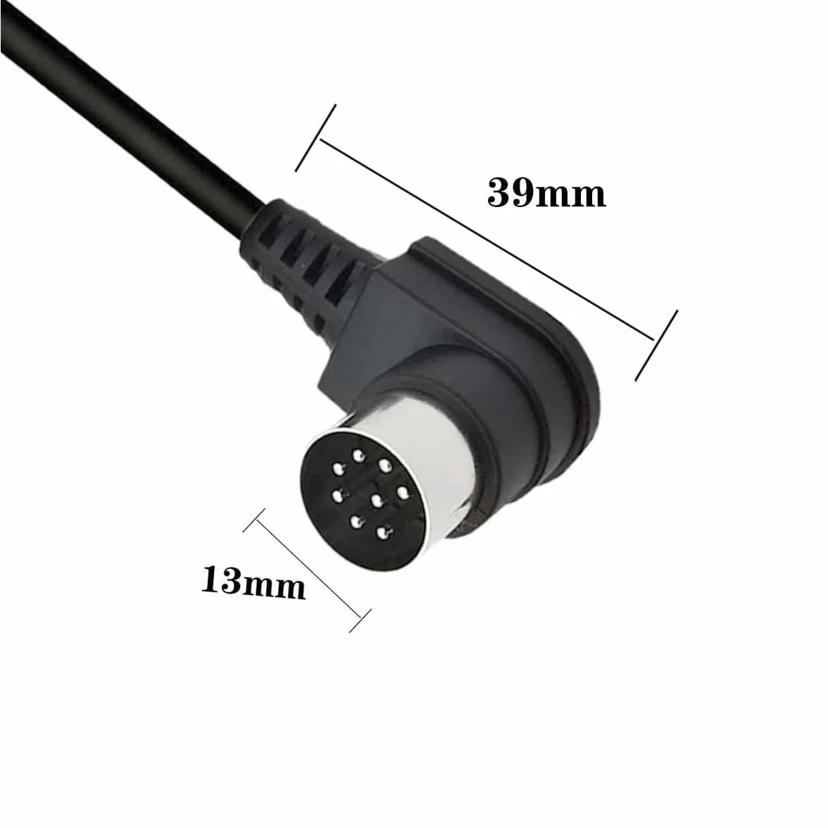 8-pinowy kabel przedłużający DIN, MIDI 8-pinowy męski 90 stopni do żeńskiego przewodu, 8 pinów DIN Plug Speaker kabel audio do Bang Olufsen PowerLink MK2 (0,5 metra)