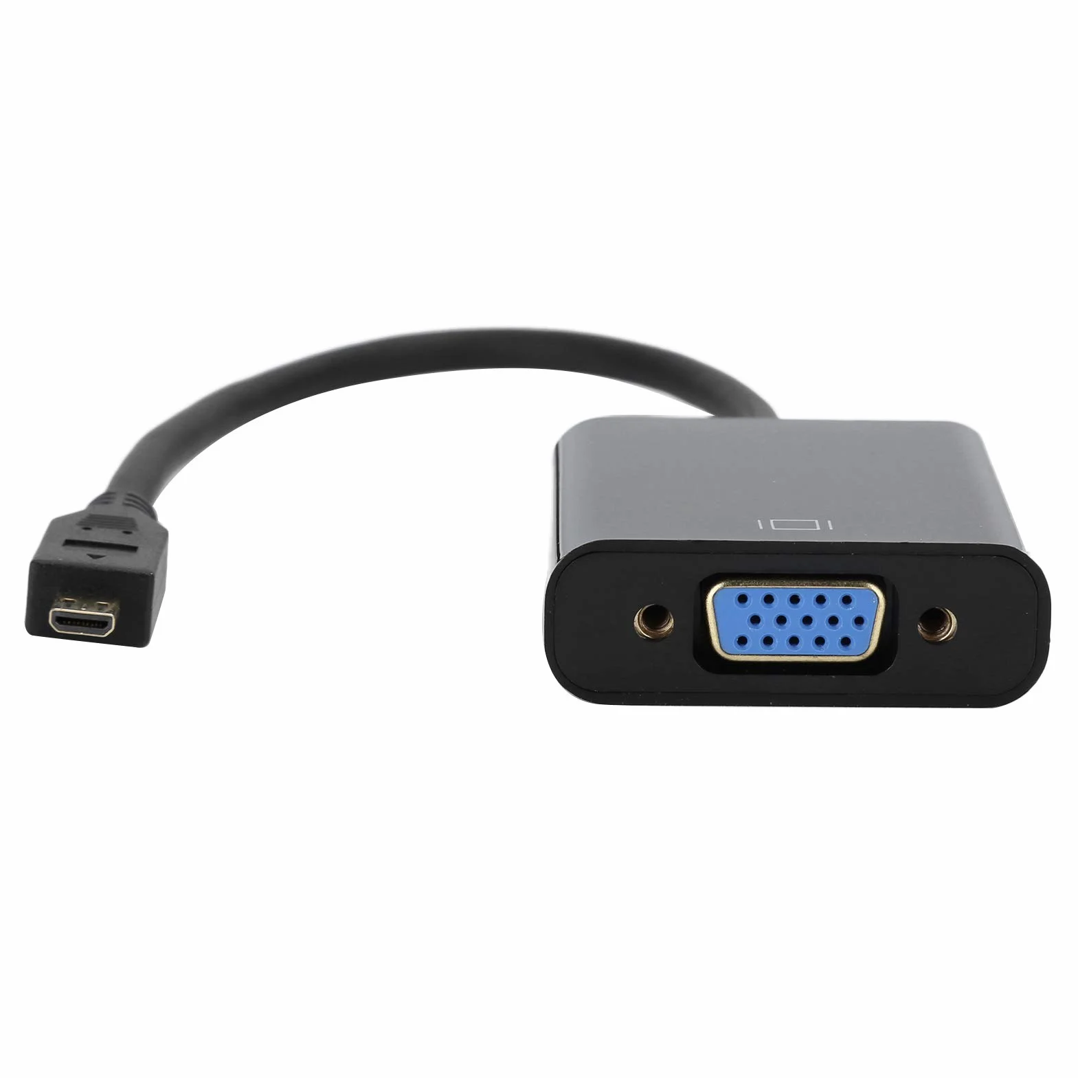 Tbest Adapter Mi na VGA, Raserry Pi Mini na VGA, adapter konwertera wideo Micro HDMI na VGA 1080P do Raserry Pi 4B z funkcją zasilaniaMicro HDMI na VGA