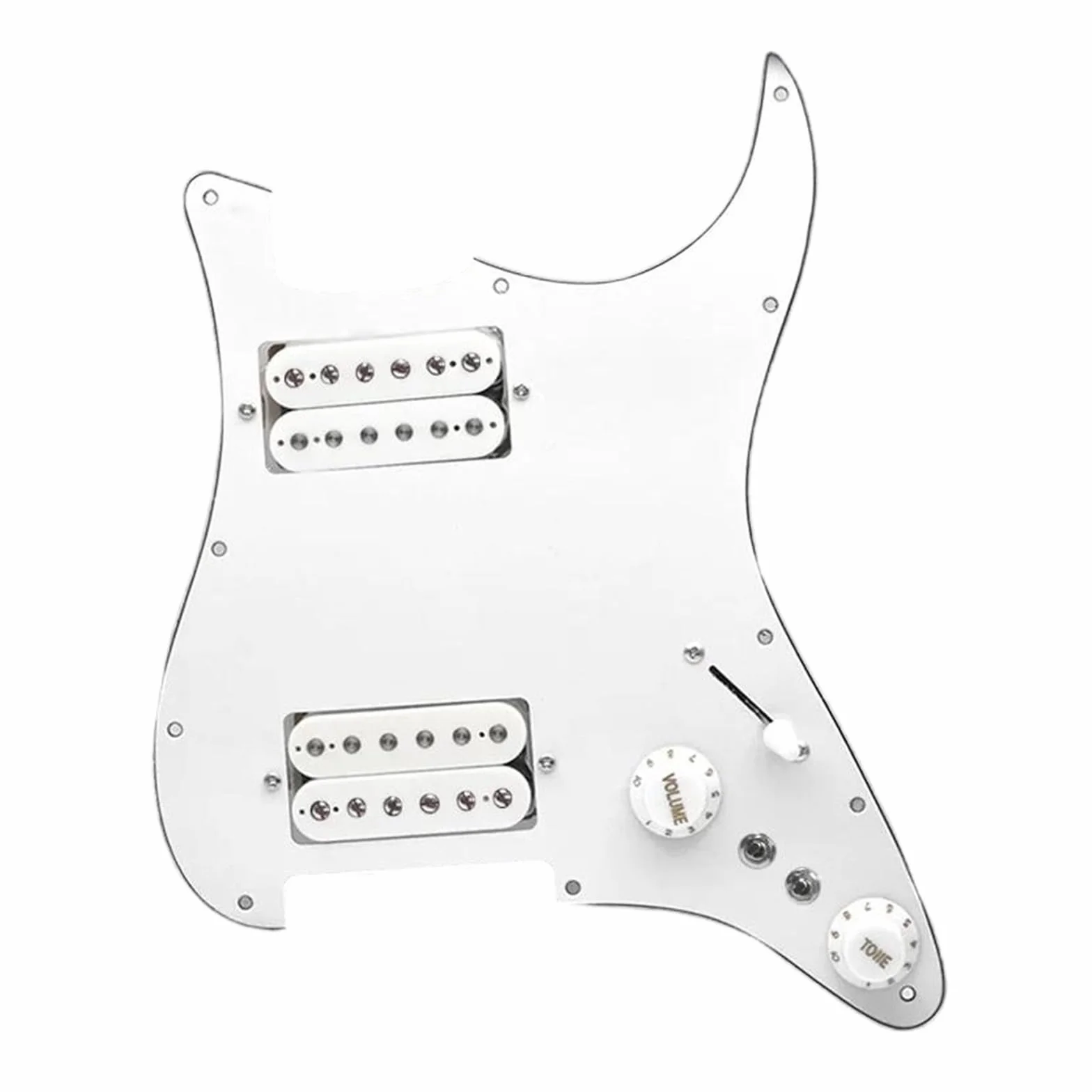 Profesjonalny Przetwornik Pickguard Alnico 5 Pre Wired Pickguard Zestaw HH Z Pojedynczą/podwójną Cewką(White White)