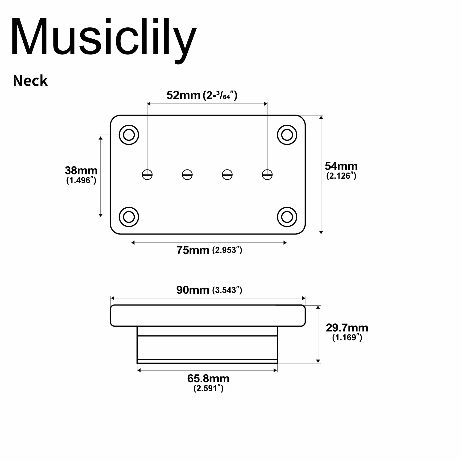 Artec EBC4 Ceramiczny Sidewinder Mudbucker Przetwornik Basowy Neck Pickup 30K do Basu Elektrycznego typu Epiphone/USA SG/EB, Chrom