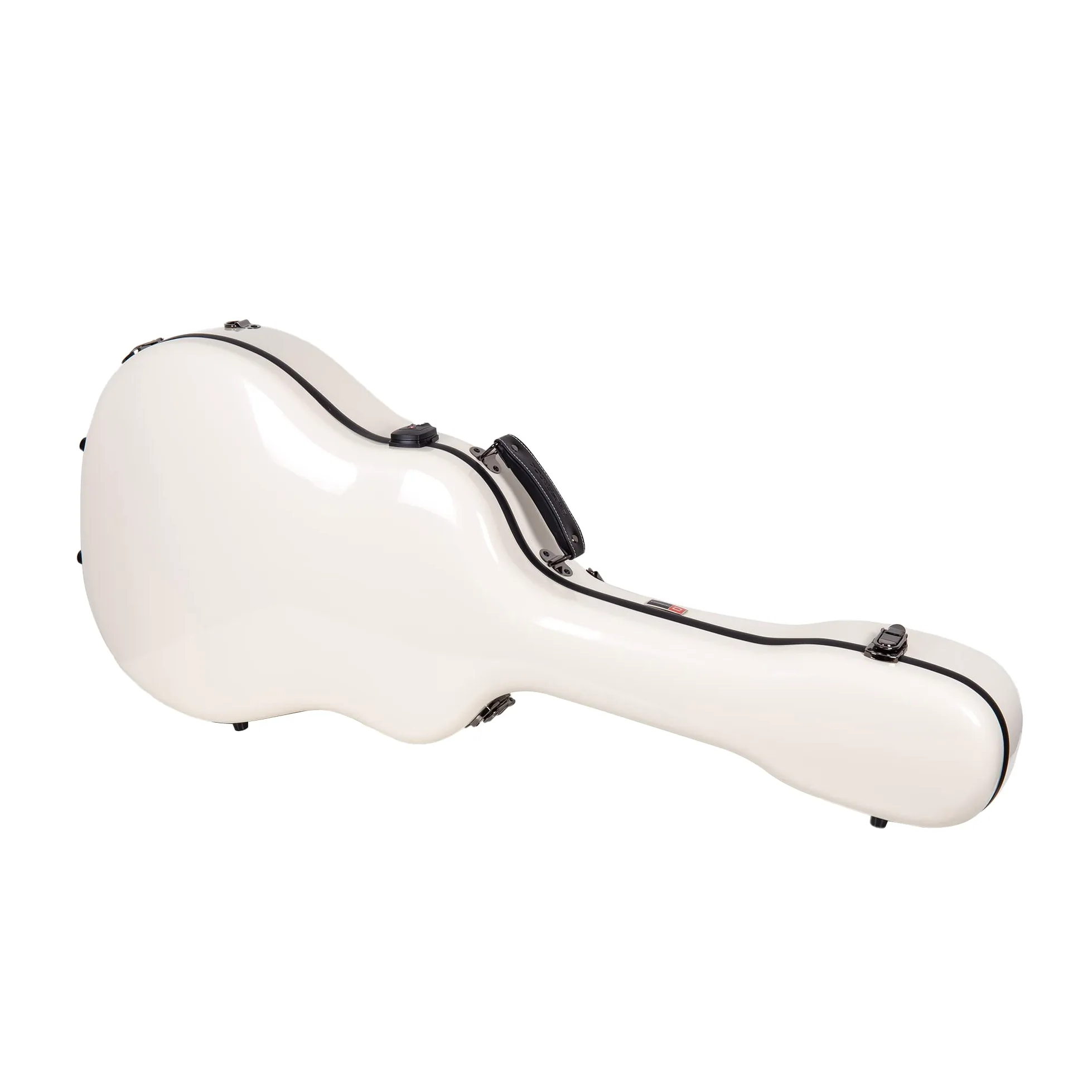 Crossrock Walizka na gitarę akustyczną Dreadnought z włókna szklanego – pasuje do Gibson J45, autora piosenek, Southern Jumbo, Dove i Hummingbird – mleczna biel