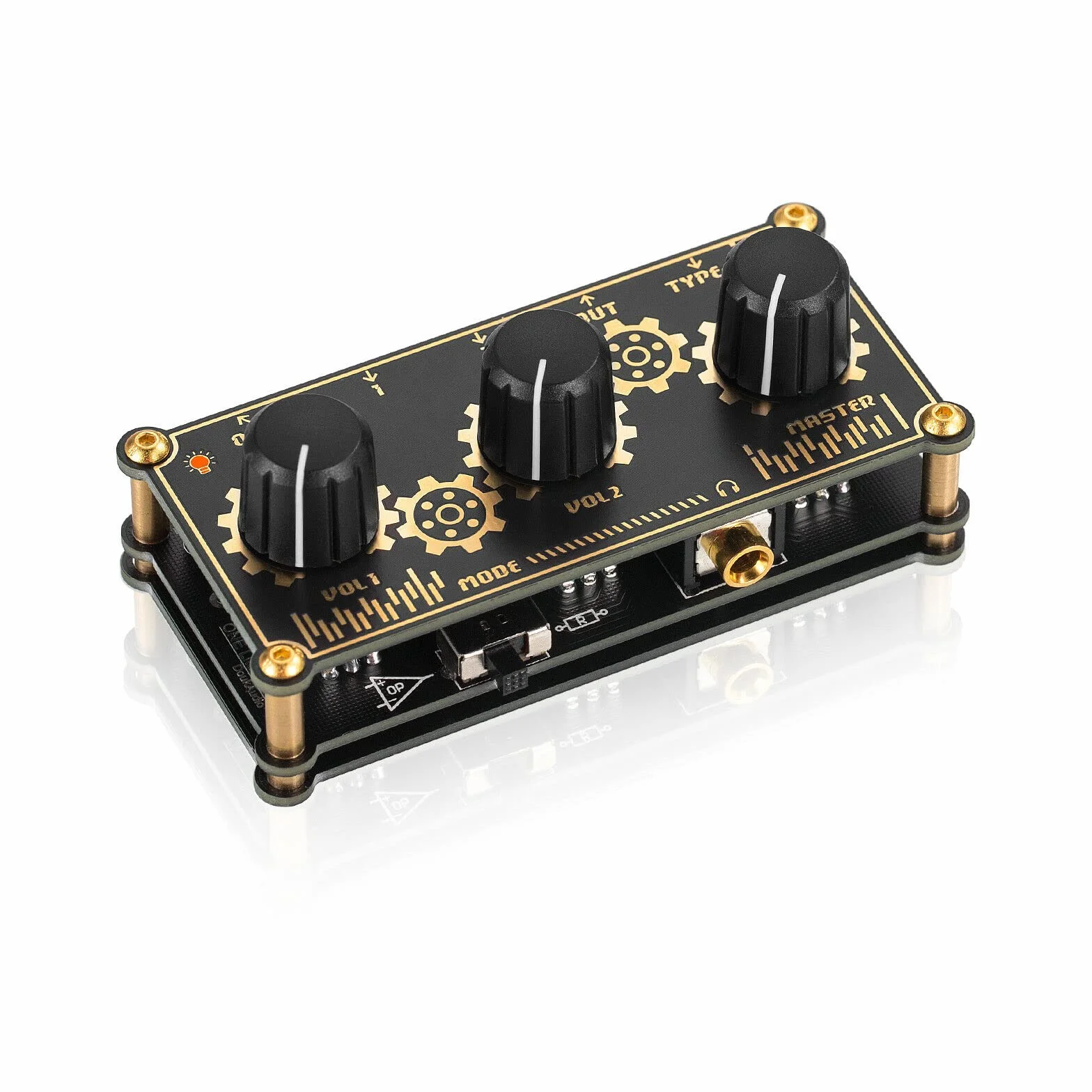Przenośny mini stereo, 2-kanałowy mikser liniowy, słuchawki monitoringowe, klub, nagrywanie na żywo
