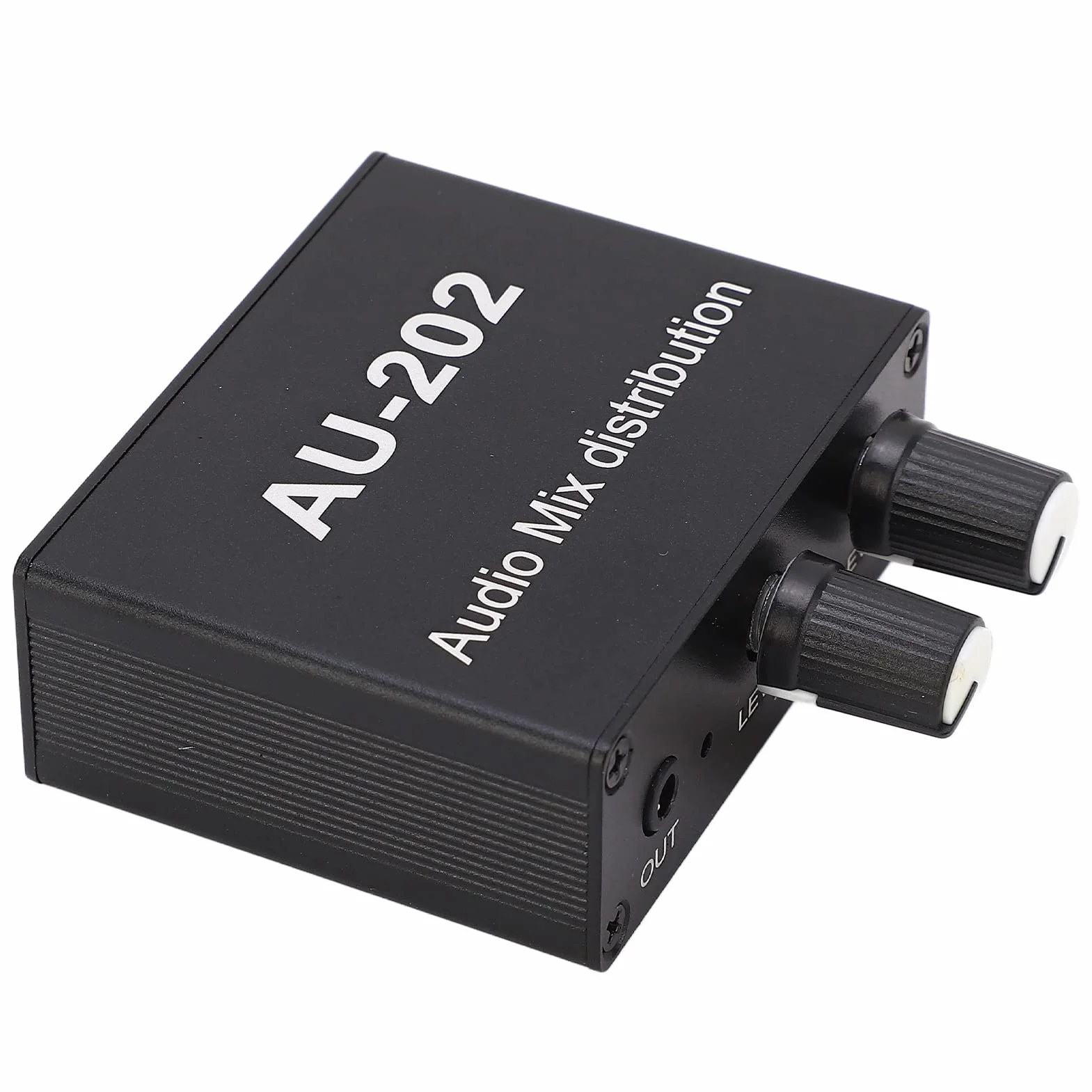 Mini Mikser do Dystrybucji Dźwięku z Zasilaczem, 100-240 V 2 Wejścia 2 Wyjścia Stereo Lupa Dystrybutor Akcesoria Audio
