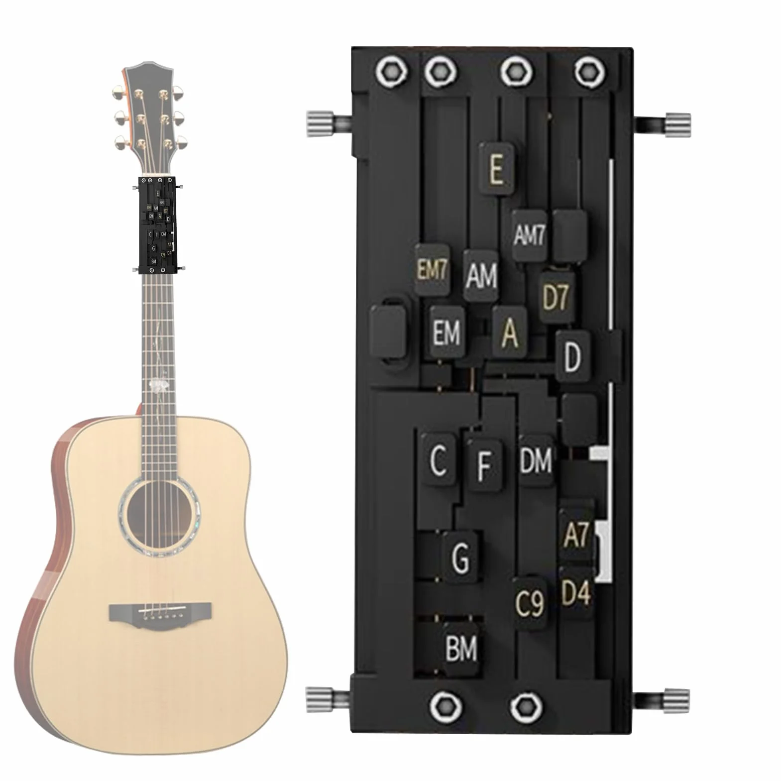 Trener akordów gitarowych, kieszonkowy system nauki gitary – akustyczne narzędzia dla początkujących przyjaciół rodziny, nastolatków, młodzieży, początkujących, profesjonalistów