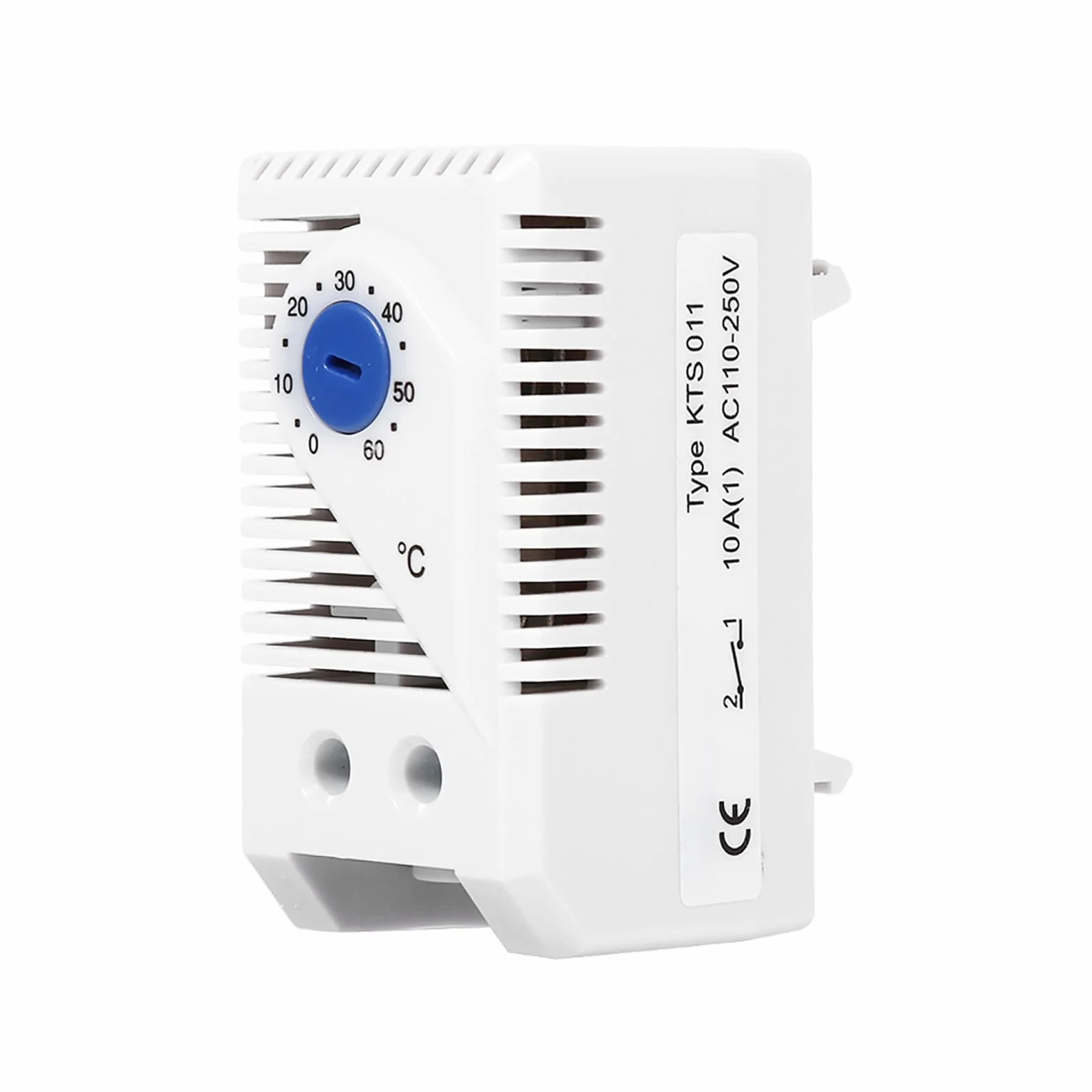 Mechaniczny termostat, regulowany 0-60 ℃ tworzywo sztuczne + regulator temperatury z elektronicznym wentylatorem filtra (KTS011)