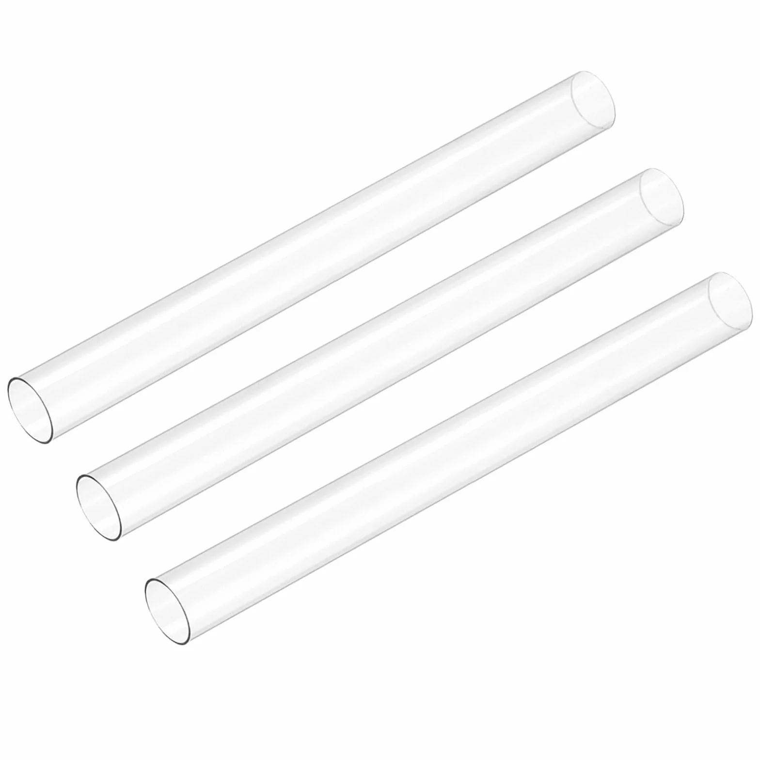 DMiotech 3 szt. 24.4 cm przezroczysta sztywna rura z tworzywa sztucznego 15 mm x 16 mm (5/20.3 cm) rura z poliwęglanu okrągła rura do oświetlenia wodno-kanalizacyjnego