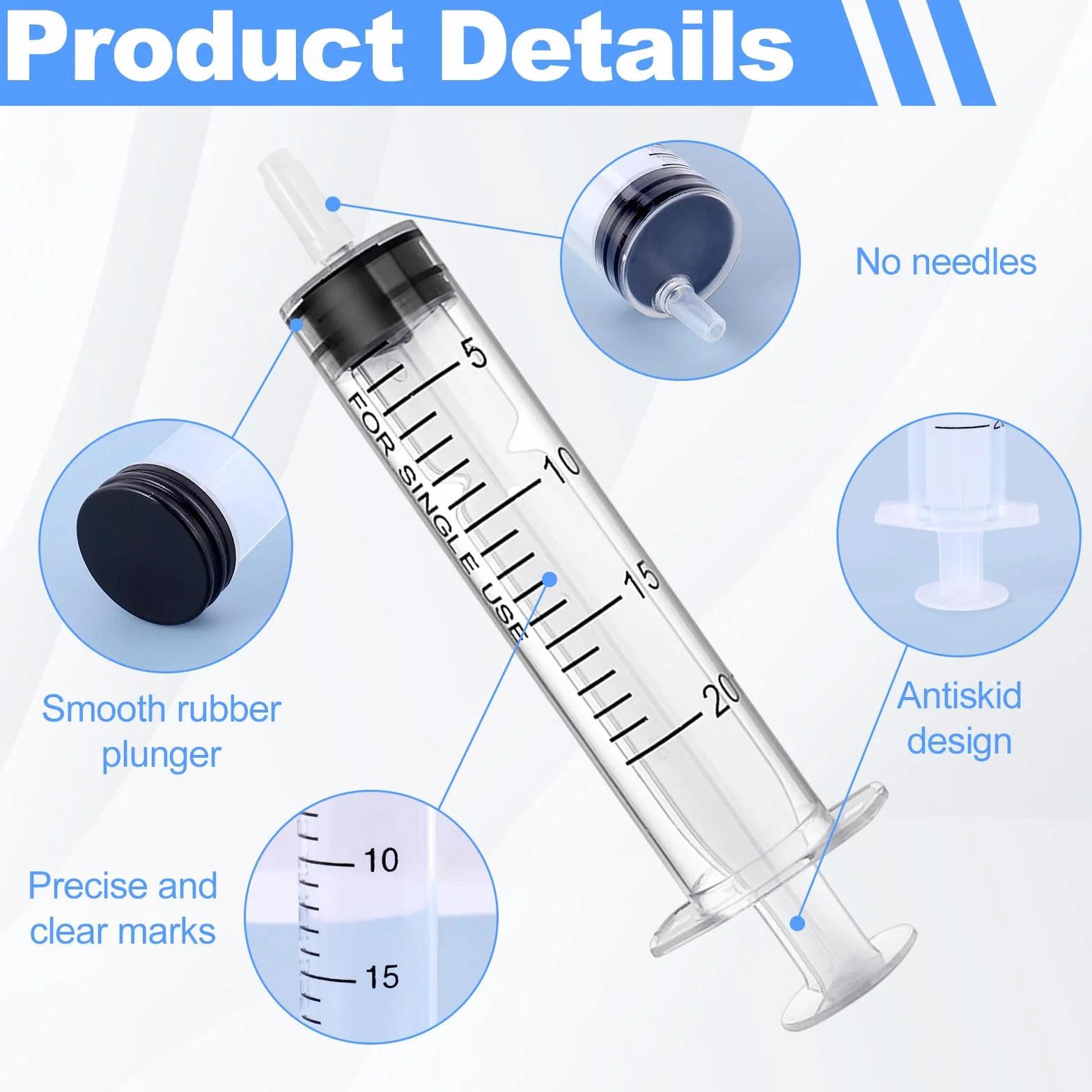 15 strzykawek, 5 ml, 10 ml, 20 ml, strzykawka do wielokrotnego użytku, strzykawka dozująca bez igły, strzykawka do karmy, narzędzia do strzykawek z miarką płynu, do laboratorium, karmienia zwierząt