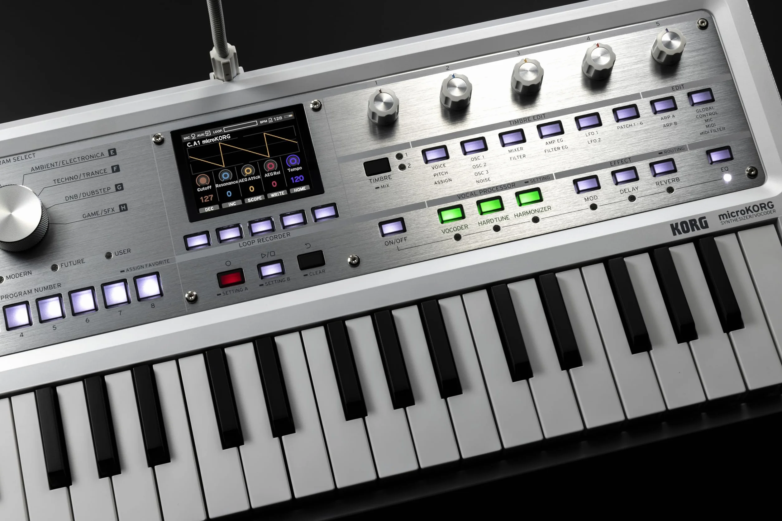 Korg microKORG 2-37 klawiszowy Syntezator Analogowy i Procesor Wokalny – Edycja Limitowana - Biała
