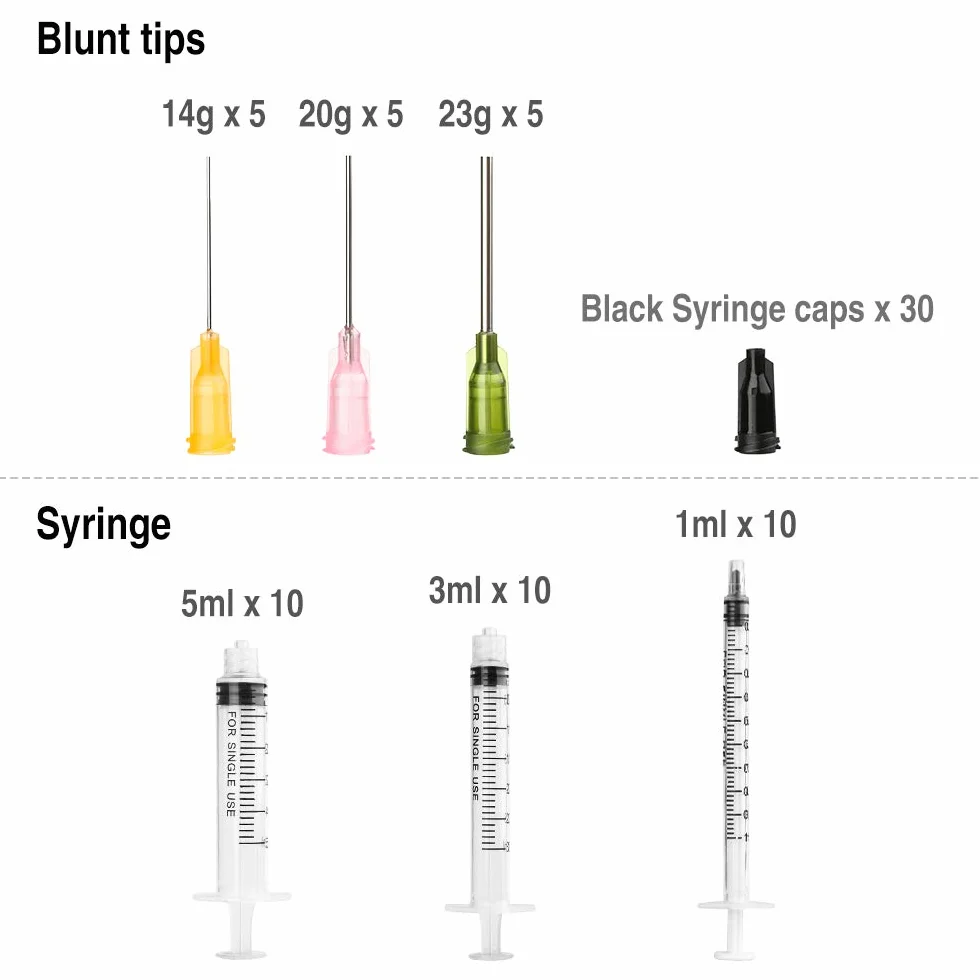 30 małych strzykawek 1 ml, 3 ml, 5 ml, plastikowe strzykawki z nasadką i igłą, strzykawka z tworzywa sztucznego, wielokrotnego użytku, strzykawka dozująca do przemysłu lub karmy dla zwierząt