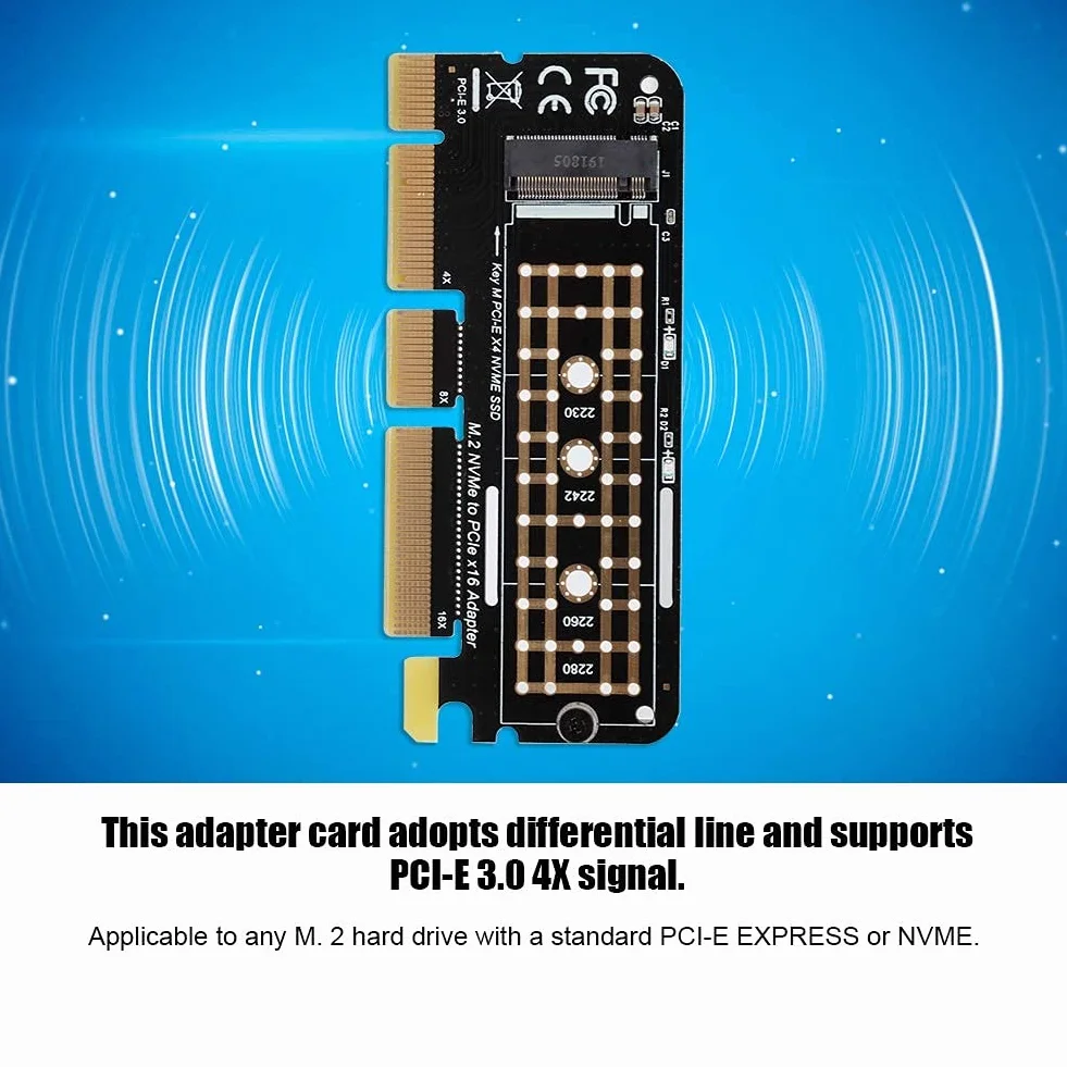 M.2 NGFF SSD do PCI-E 3.0 X16 High Speed SSD Adapter do dysku twardego dysk twardy M klucz interfejs karty do domu/biura/odtwarzacza gier