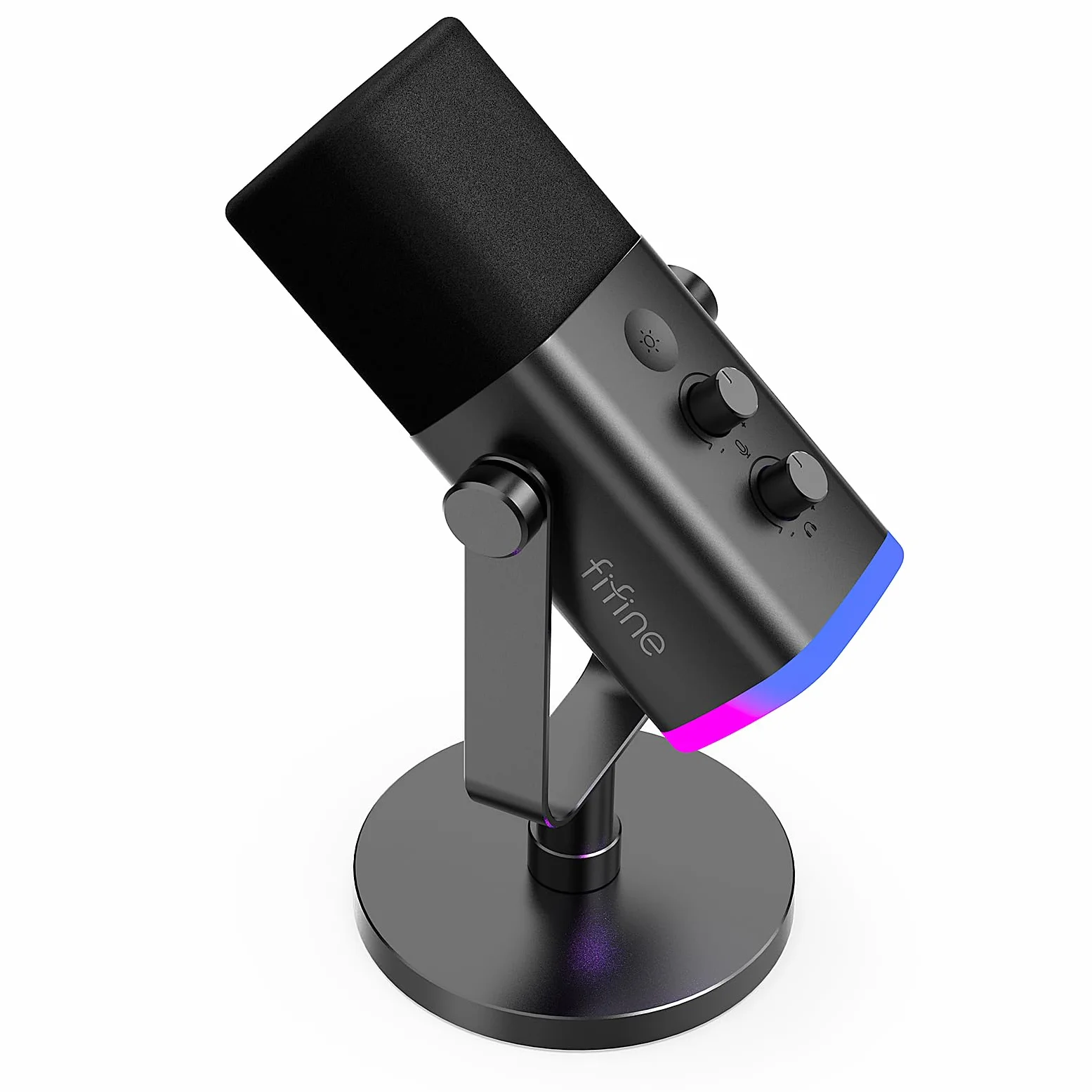 FIFINE XLR Mikrofon strumieniowy do nagrywania podcastów, do studia, dynamiczny mikrofon USB, gamingowy, z przyciskiem wyciszania, do PS4/5, Maca, mikserów, kart dźwiękowych