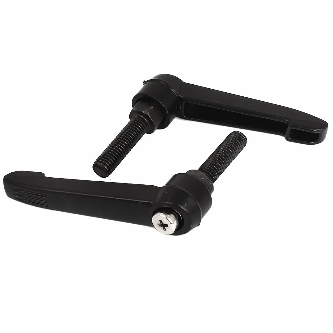 Sourcingmap a15070400ux0213 M8 x 30 mm Gwint tokarka regulowany uchwyt zaciskowy dźwignia gałka jigowa 2 szt., czarny, zestaw 2 sztuk