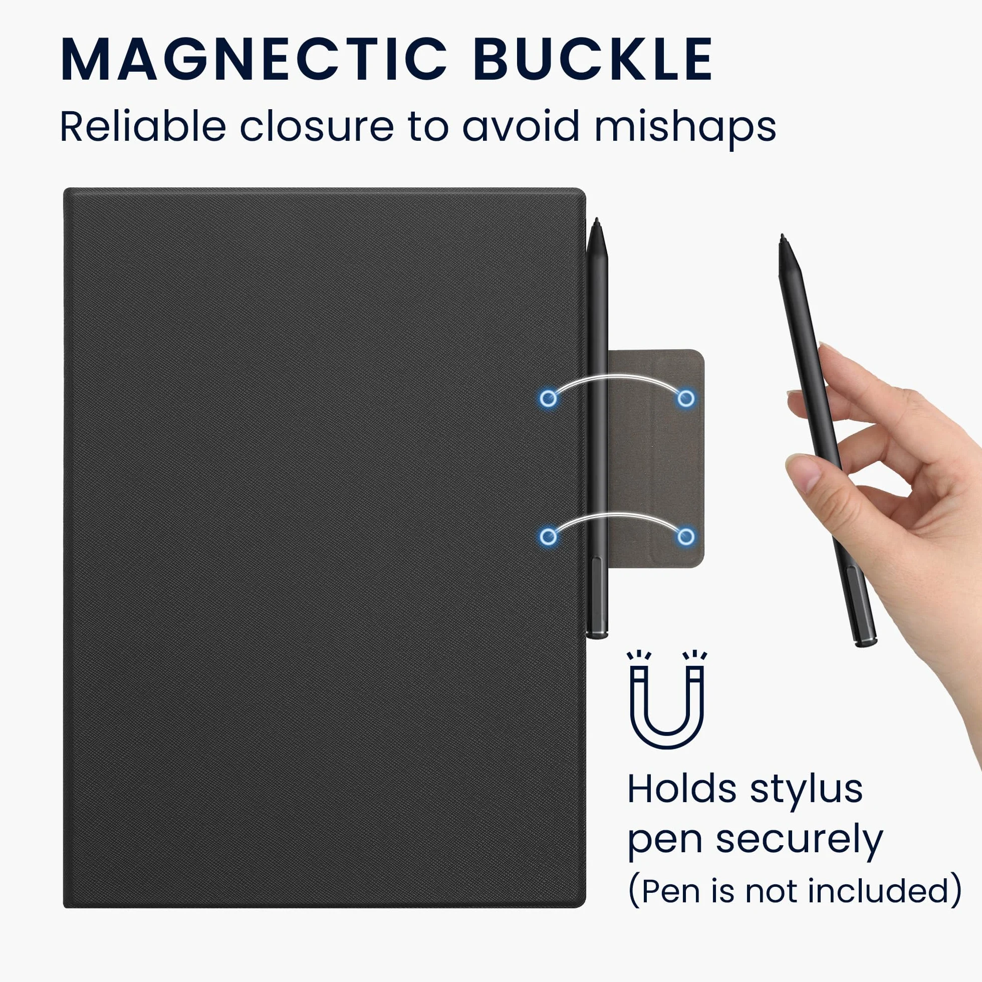 kwmobile Etui na tablet kompatybilne z Remarkable Paper Pro Cover - lekkie etui ze skóry PU z zamknięciem magnetycznym - czarne