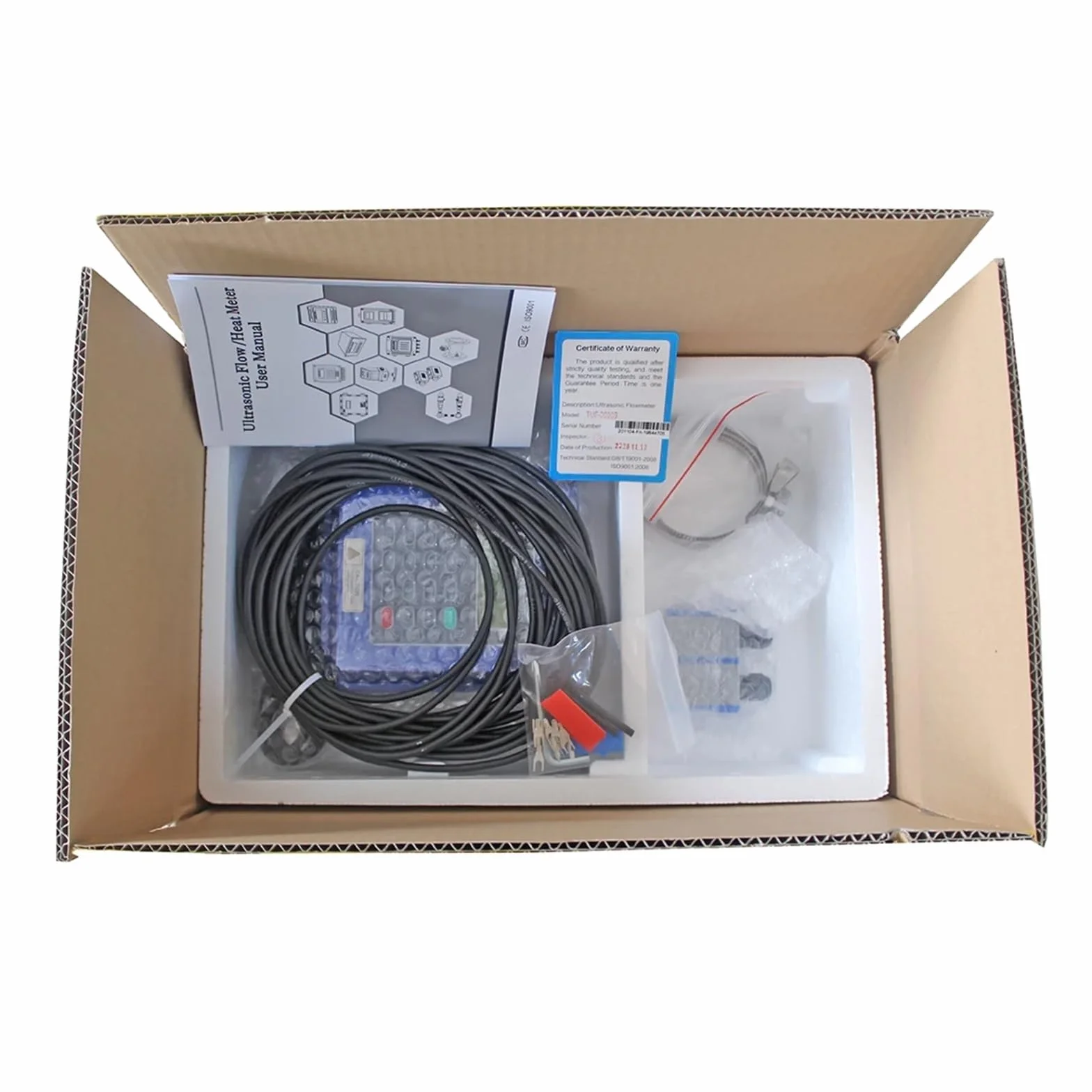 Cyfrowy przepływomierz TUF-2000B-TS-2 Przetwornik DN25mm-DN100mm Ultradźwiękowy Przepływomierz Cieczy Typ Montowany Na Ścianie ModBus Przepływomierz Wody
