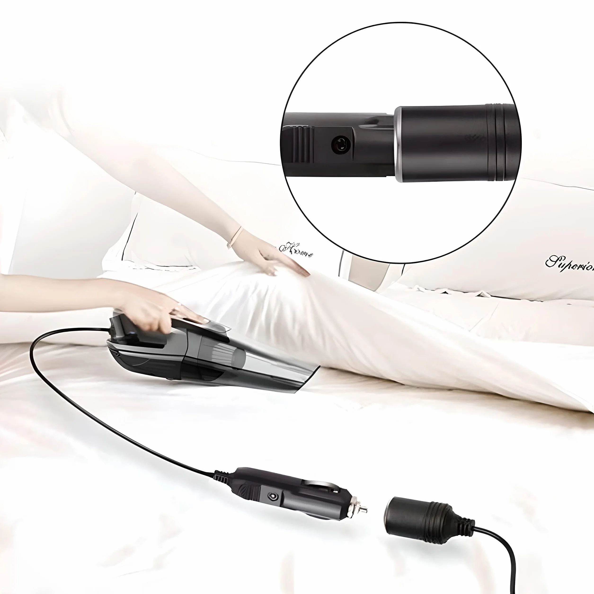 Retoo Zasilacz samochodowy przetwornica napięcia 230V na 12V 80W, zasilacz samochodowy, zasilacz AC-DC do odkurzaczy samochodowych, sprężarki taśm LED, przetwornica prądu, prostownik czarny