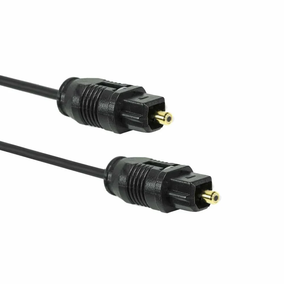 OcioDual Optyczny kabel Toslink 3 m światłowód Optic Fiber Audio LWL SPDIF M/M czarny do TV Optical Audio Cable kabel audio