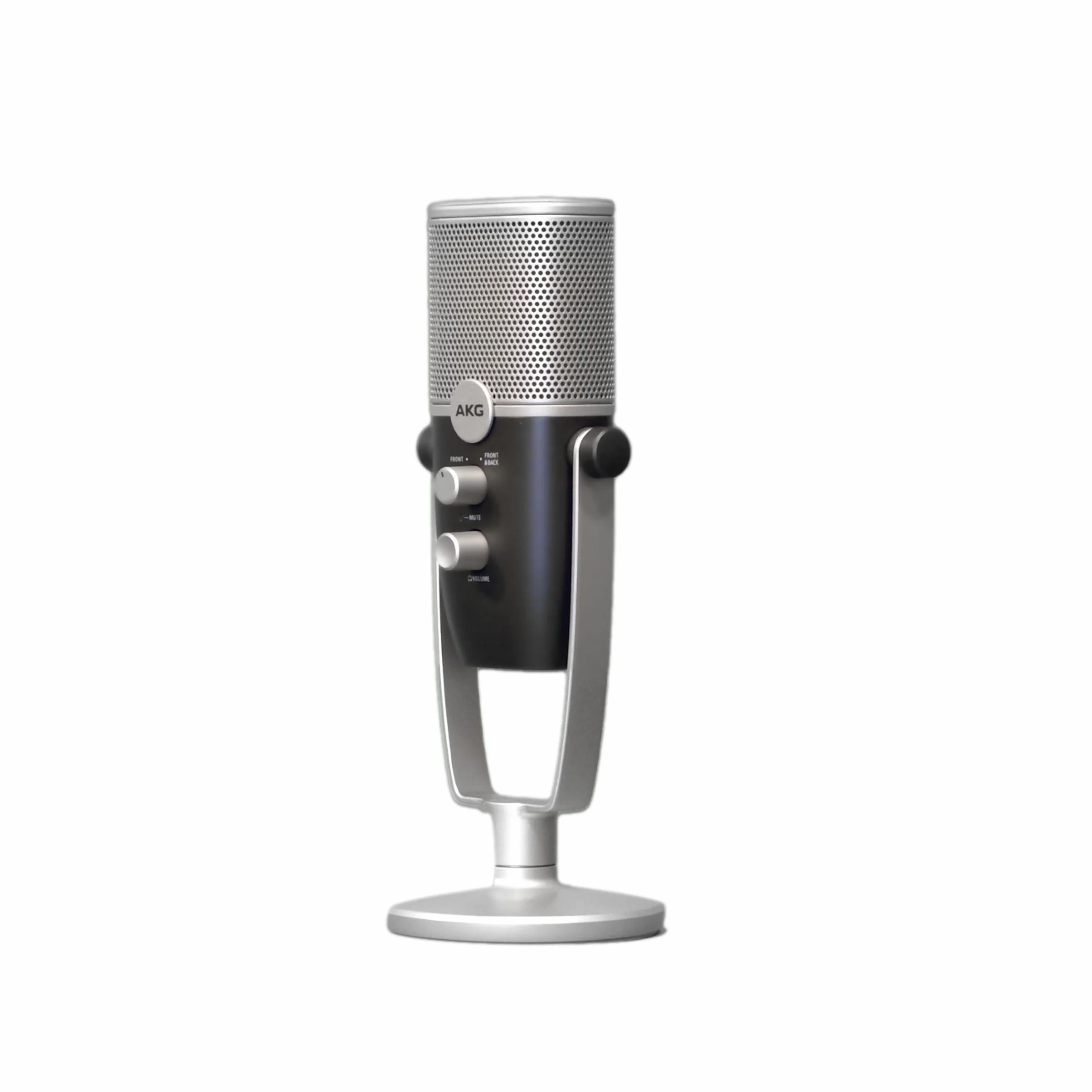 AKG Pro Audio Ara profesjonalny mikrofon pojemnościowy USB-C, podwójny wzór, niebieski i srebrny