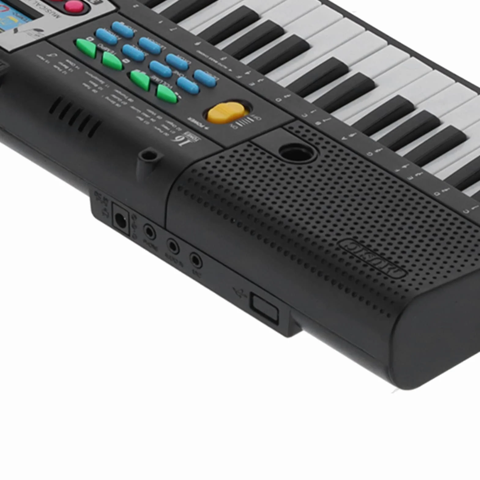 Cocoarm 61-klawiszowe Mini Pianino Elektryczne, Przenośny Keyboard Elektroniczny z Mikrofonem dla Dzieci Początkujących, 6 Demo Utworów 16 Dźwięków 6 Rytmów, Zasilanie USB, Połączenie z