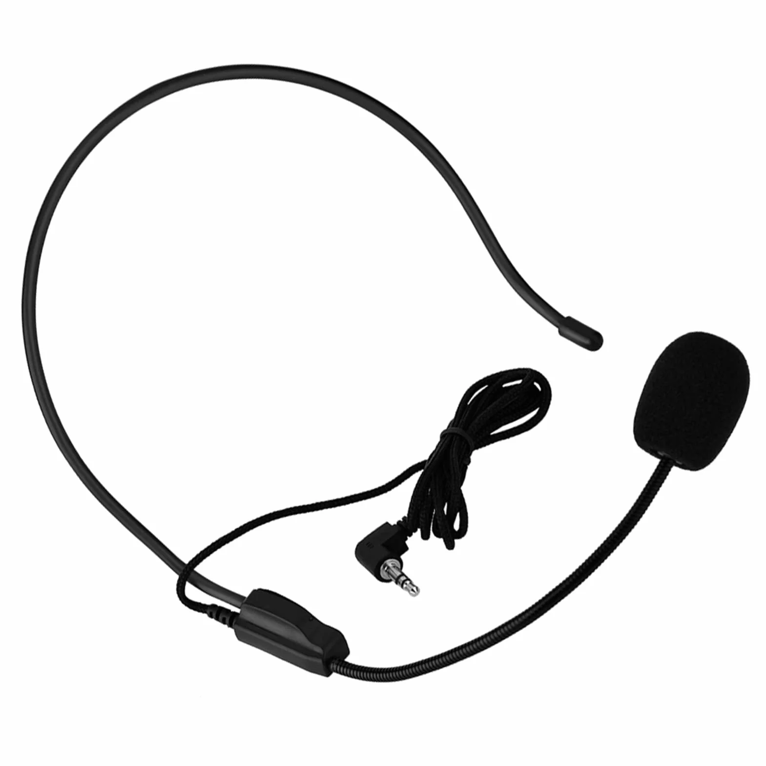 Nagłowny Mikrofon Pojemnościowy MIC, Mini 3,5 Mm Przewodowy Mikrofon Przewodowy Mikrofon Pojemnościowy do Głośnika Wzmacniacza Głosu