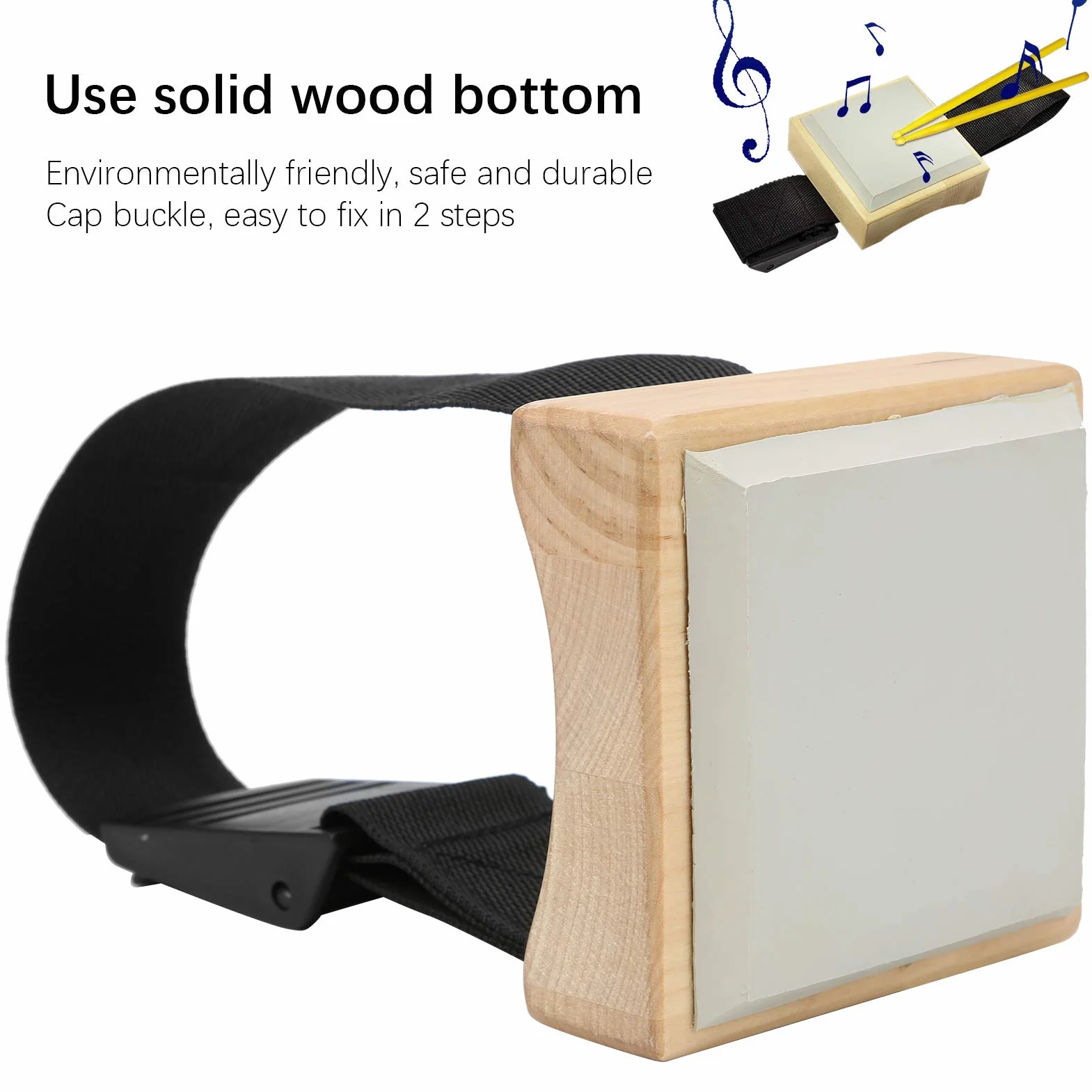 Legginsy Drum Pad, przyjazne dla środowiska, łatwe do zamocowania w 2 krokach, cicha mata do ćwiczeń perkusyjnych dla perkusistów,Inny
