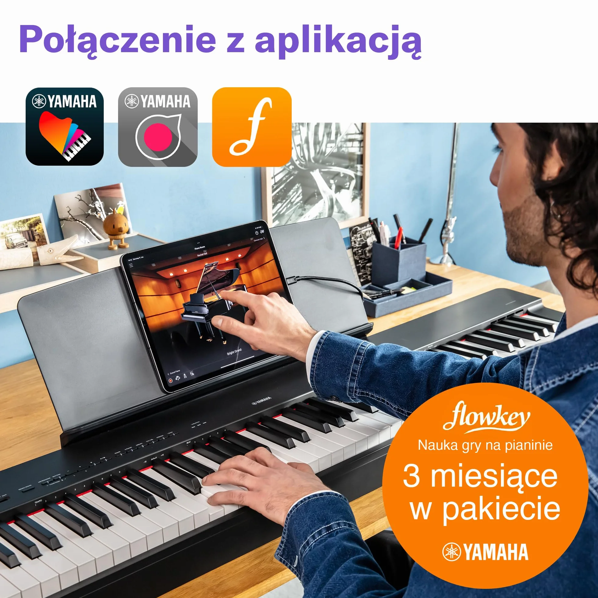 Yamaha Pianino Cyfrowe, Wielokolorowy, 88 klawiszy