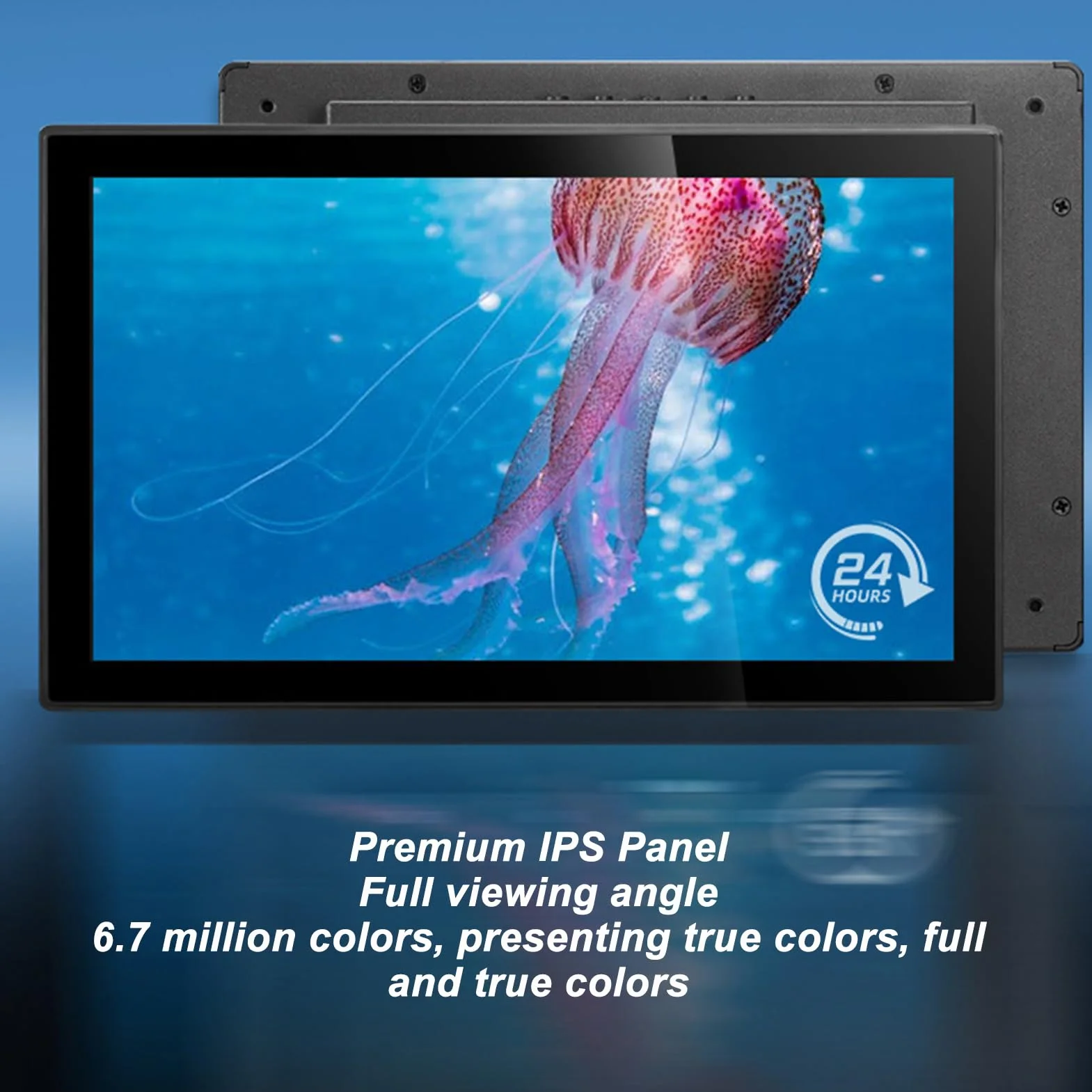 15,6-calowy 10-punktowy Wyświetlacz Dotykowy z otwartą ramą, Przemysłowy Monitor z Ekranem Dotykowym PCAP, Port VGA+HDMI+USB – 16:9 – IP65 Wodoodporny 1920 X 1080, Przemysłowy