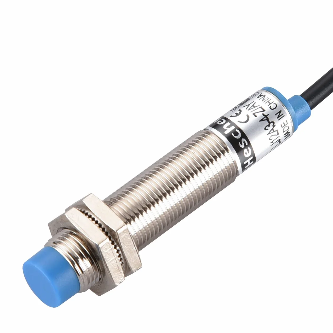 Heschen M12 indukcyjny czujnik zbliżeniowy, typ nieekranowany, LJ12A3-4-Z/AY, czujnik 4mm, 10-30VDC 200mA, normalnie zamknięty PNP (NC), 3 przewody