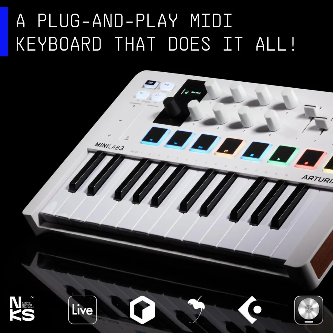 Arturia Minilab 3 Kontroler Midi Biały