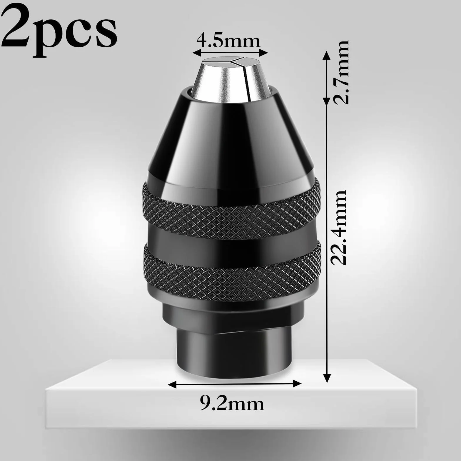 Pyroclasia 2 sztuki 4486 uchwyt wiertarski do Dremel, uchwyt zaciskowy, zamiennik od 1/32 do 1/8, szybkomocujący, tulejek zaciskowych, do Dremel 4000, 400, 3000, 398, 395, 300, 200, 285, 8200, itp.