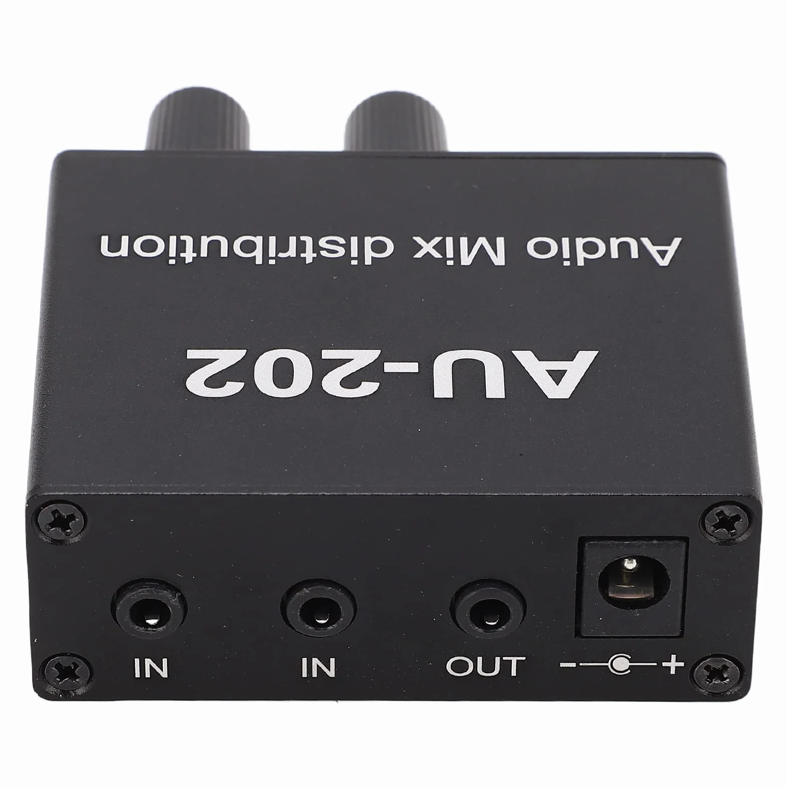Mini Mikser do Dystrybucji Dźwięku z Zasilaczem, 100-240 V 2 Wejścia 2 Wyjścia Stereo Lupa Dystrybutor Akcesoria Audio