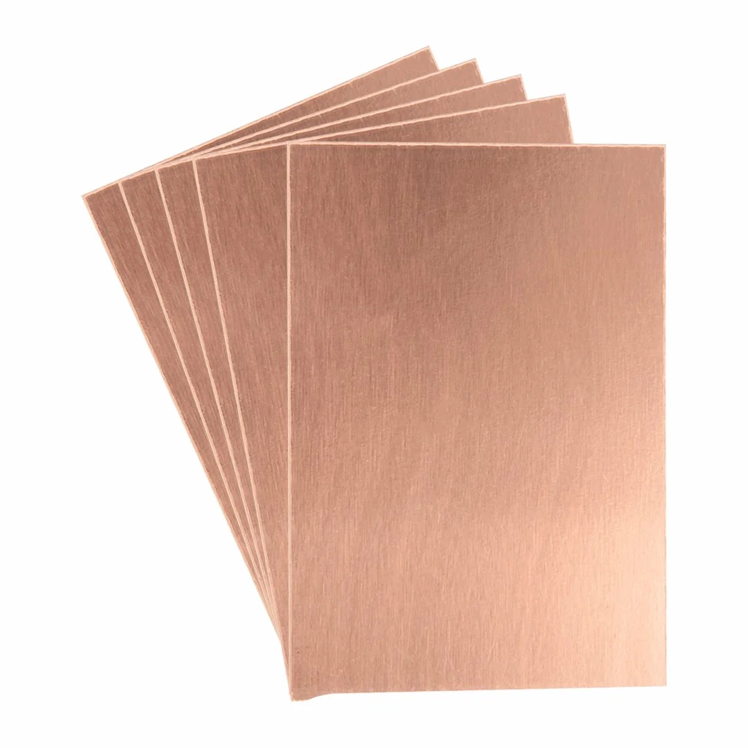 sourcing map 5 szt. Jednostronnie platerowana miedzią laminowana płytka drukowana brązowa 7 x 10 cm DE de