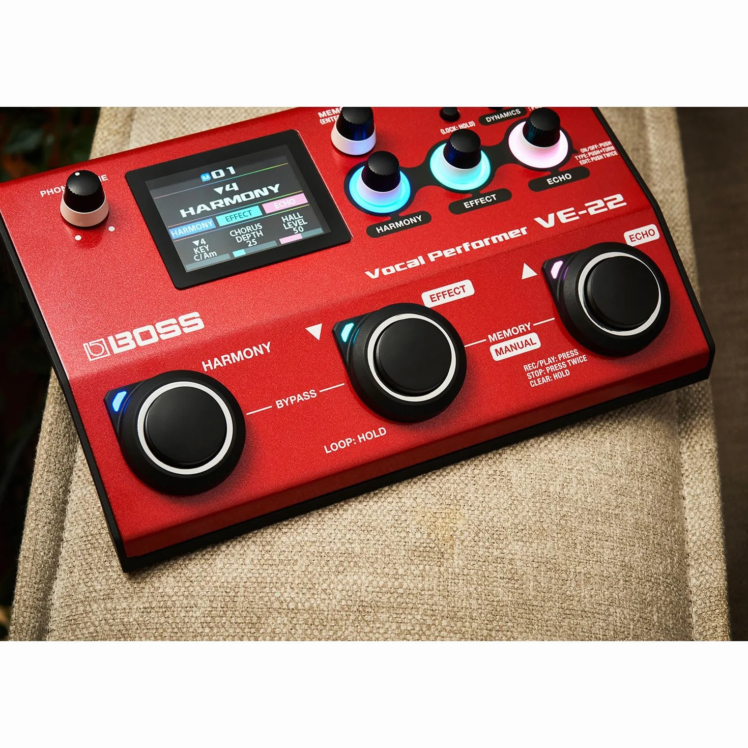 Boss VE-22 urządzenie wielofunkcyjne do śpiewu wokalnego wykonawcy + keepdrum kabel XLR