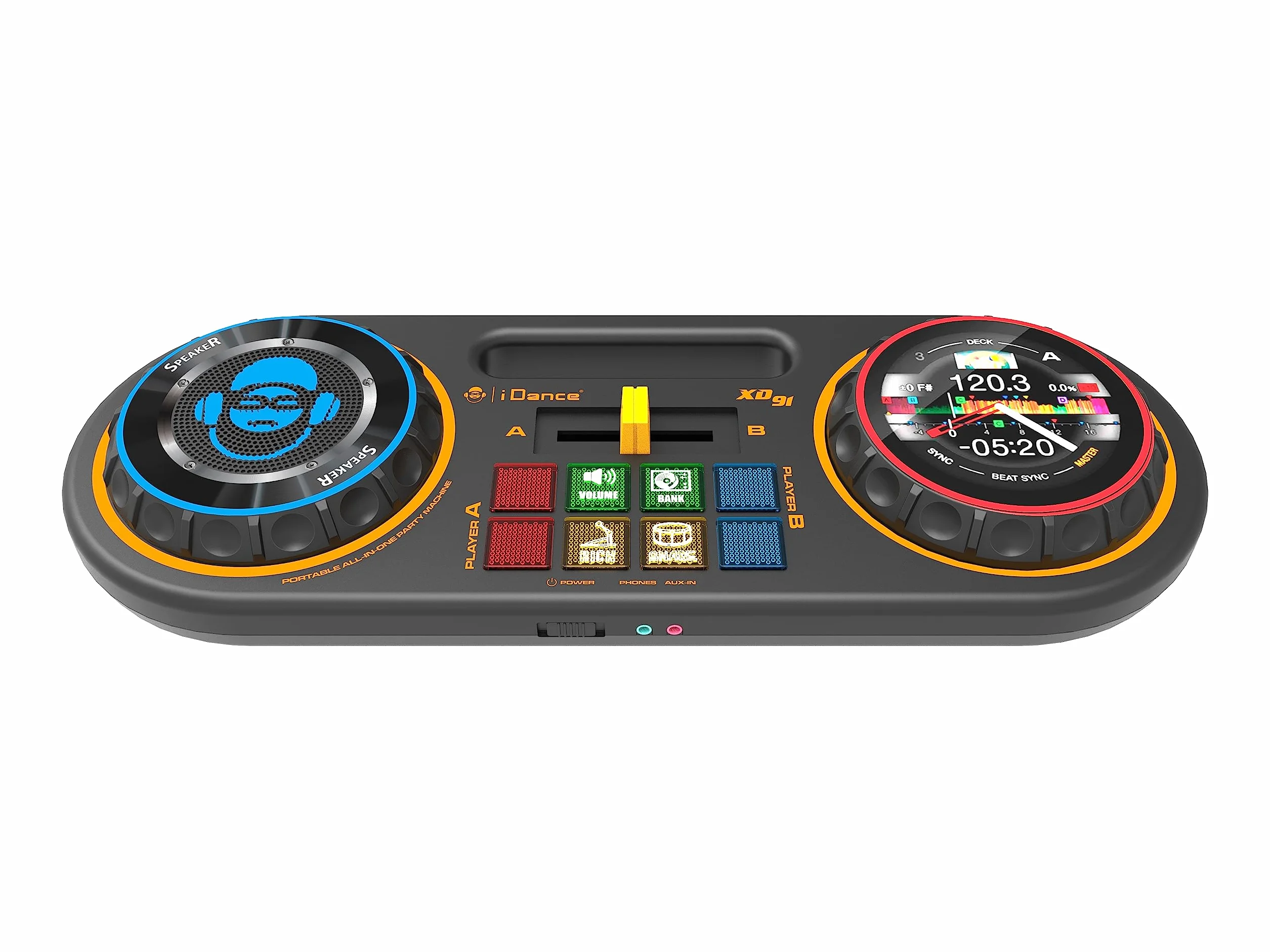Cefa Toys Mieszanka DJ 8 W 1 41,4x15,4x4,8 cm 12 pętli audio Crossfader