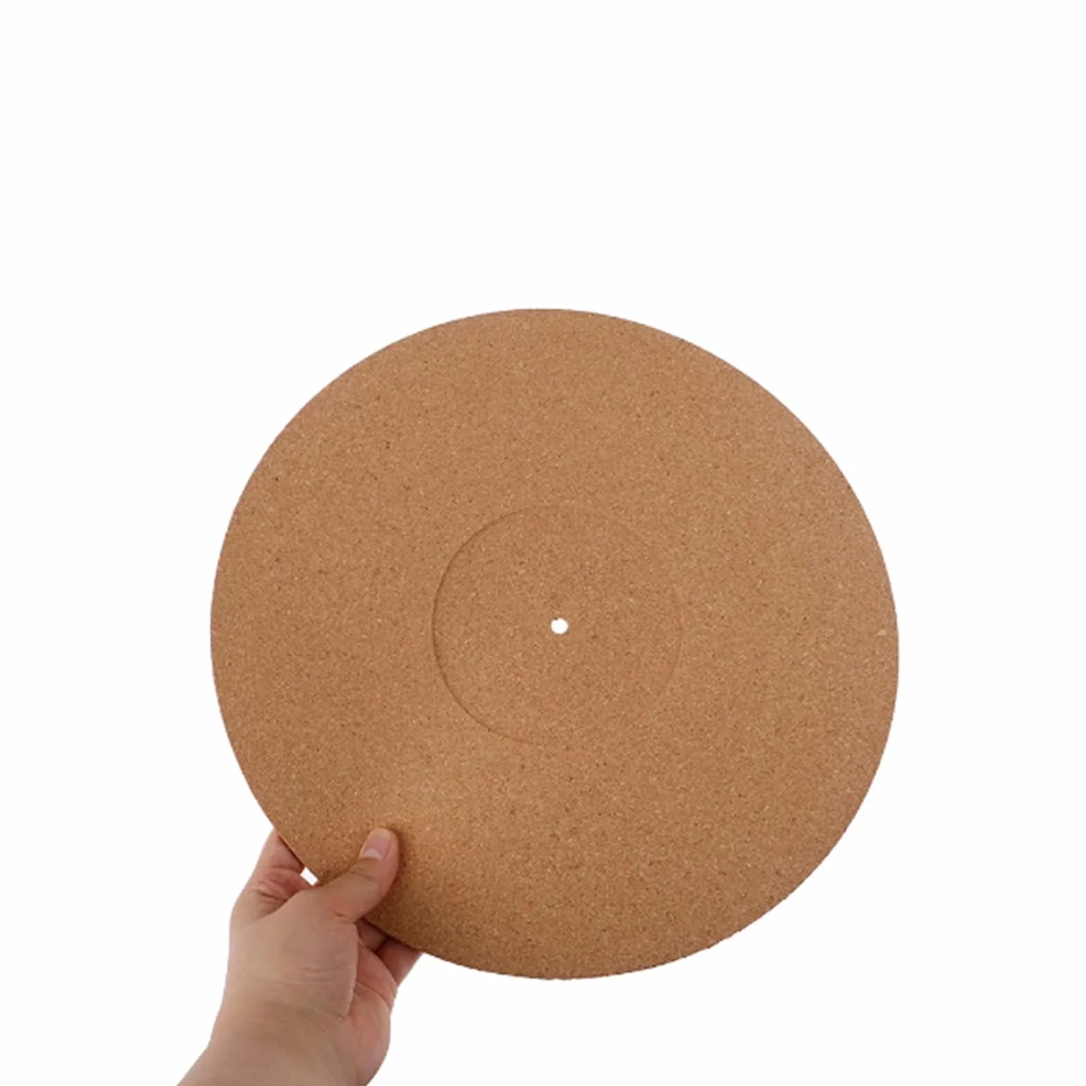 12-calowa Podkładka Pod Płytę Antystatyczna, Mata Gramofonowa do Płyty LP 12 Cali, Gramofon Slipmat Podkładka z Korka Antystatyczna Mata Antywibracyjna o średnicy 295 Mm