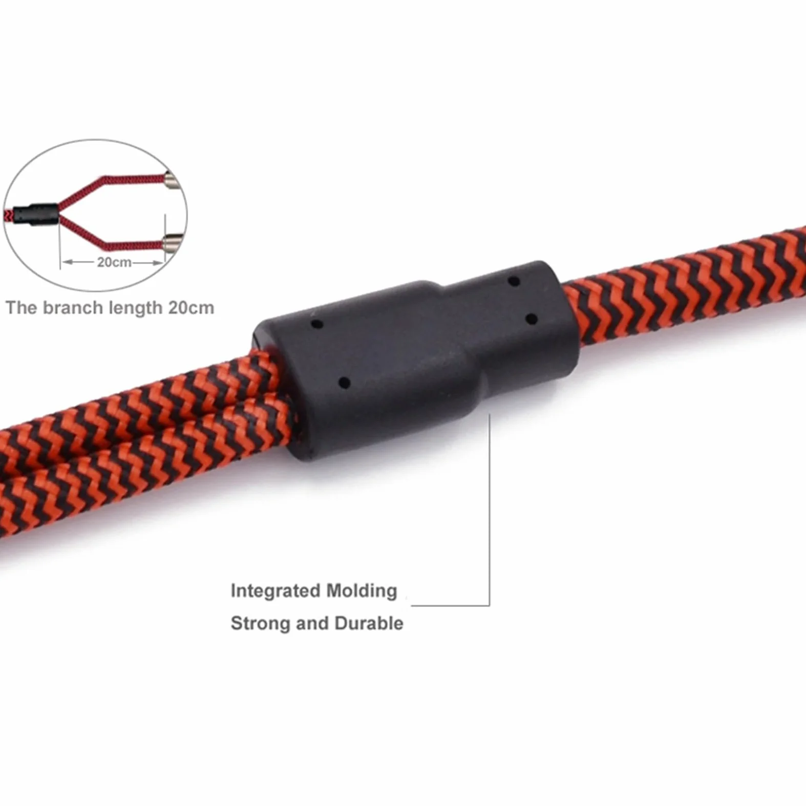 akcesoria do gitary Kąt 1/4 "do Podwójnego 1/4" Mono Jack 6.35mm Kabel Splittera Do Wzmacniacza Miksera Dźwięku Kabel Gitarowy Hifi Ekranowany (Color : 12meter)