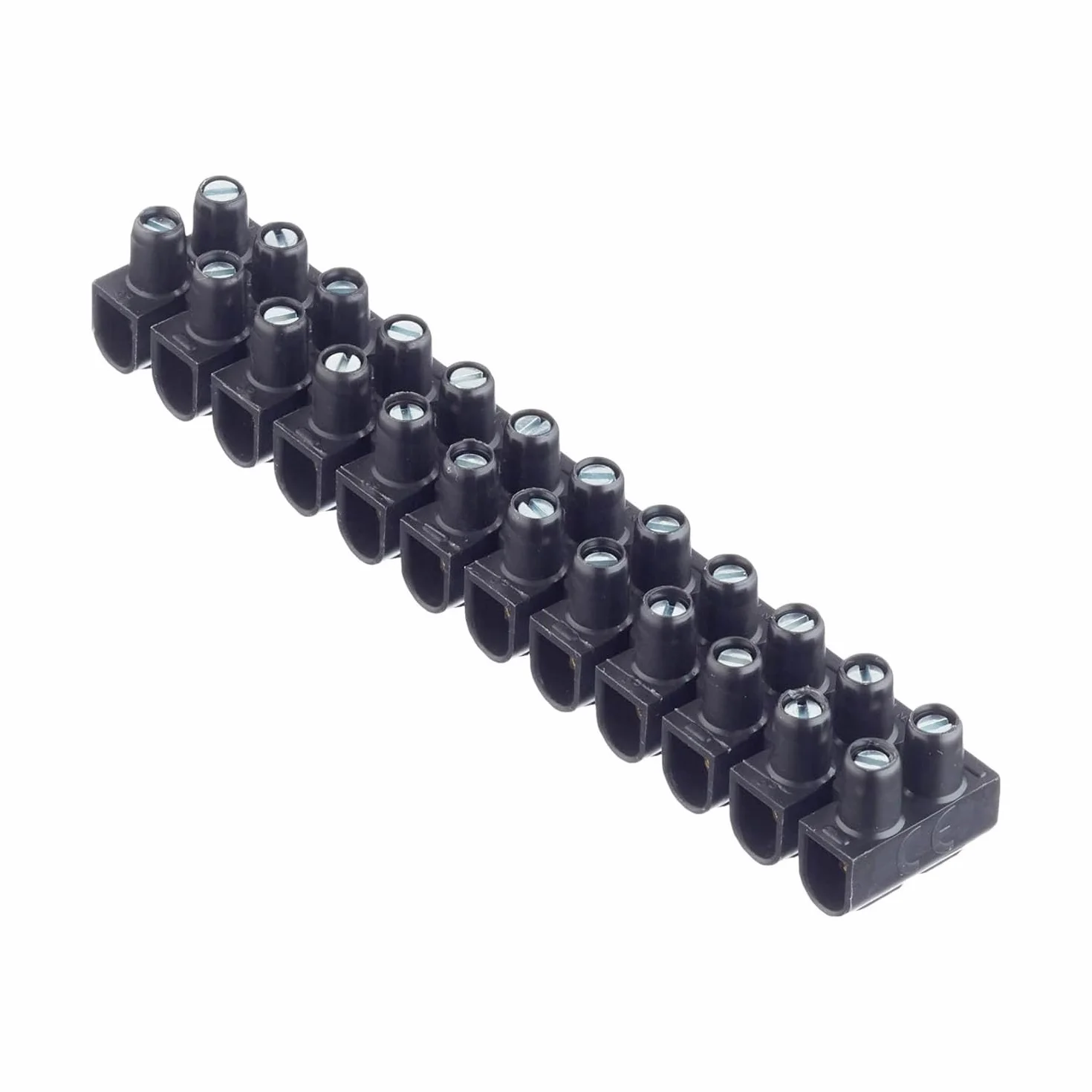 Złączki przyłączeniowe PP, TBS-3A-4mm2 - Czarne. Listwa z 12 listwami zaciskowymi