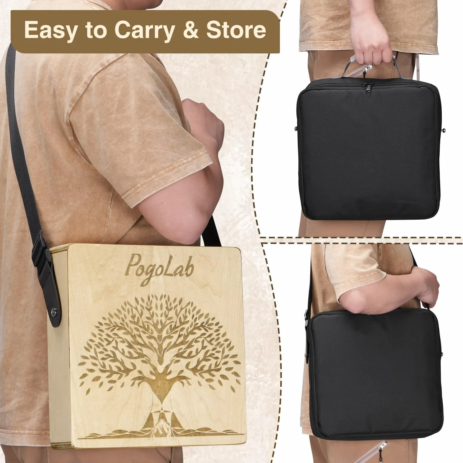 POGOLAB Cajón, 3 w 1 Travel Cajon