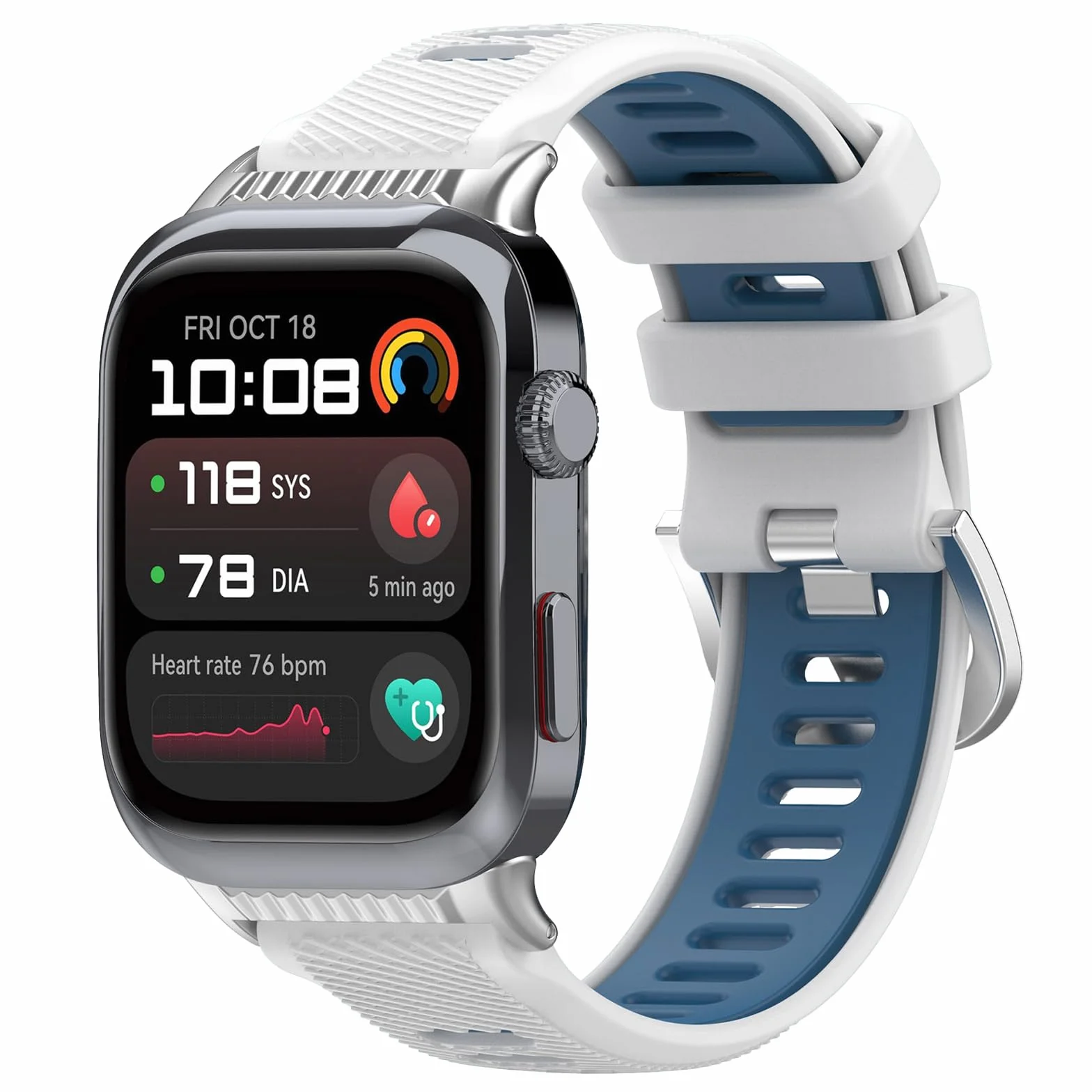 Zapasowy pasek kompatybilny z Huawei Watch D2, miękki, oddychający, silikonowy, sportowy, metalowa klamra do Huawei Watch D2, dla mężczyzn i kobiet