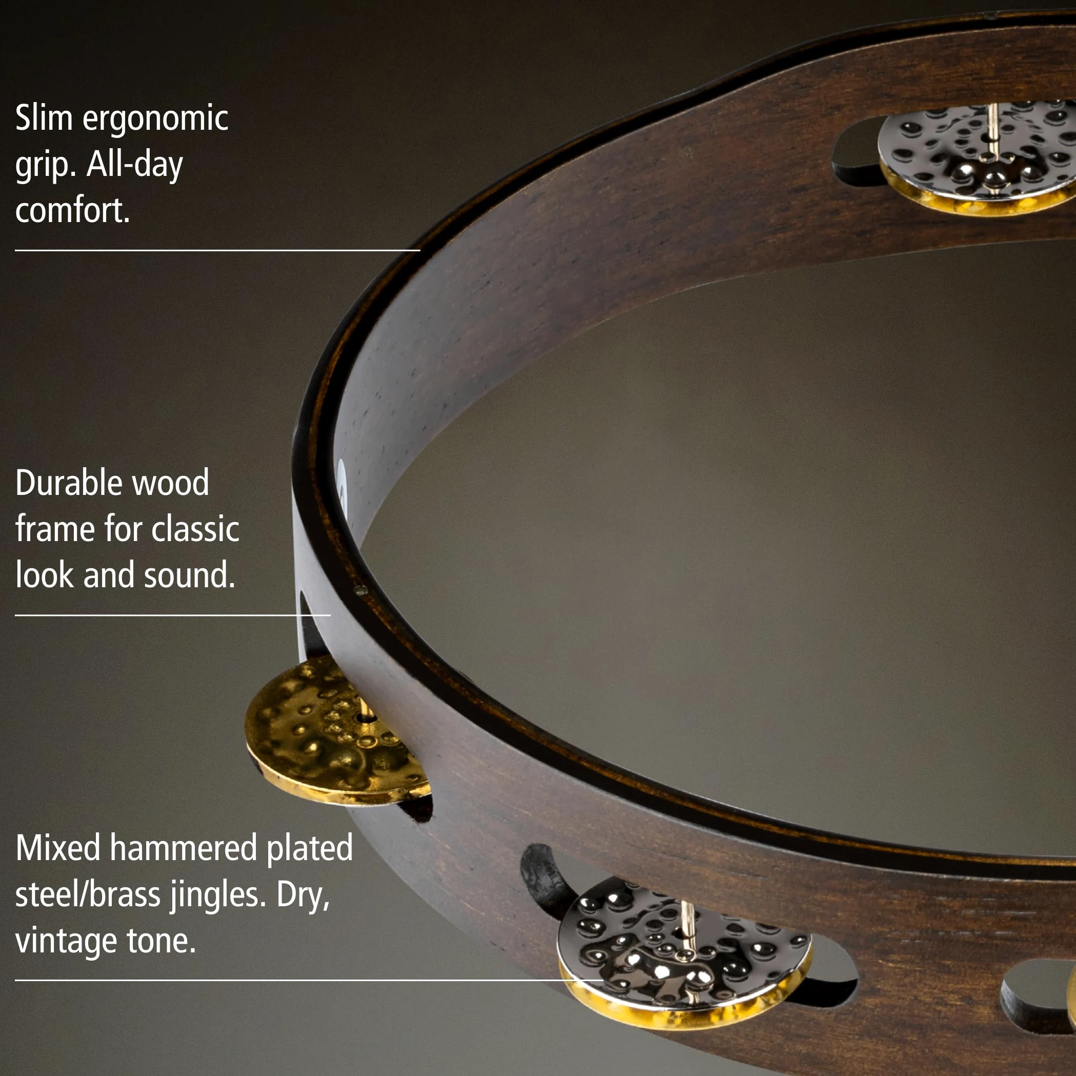 MEINL Percussion Vintage Tambourine - 10" orzech brązowy (TA1VM-WB)