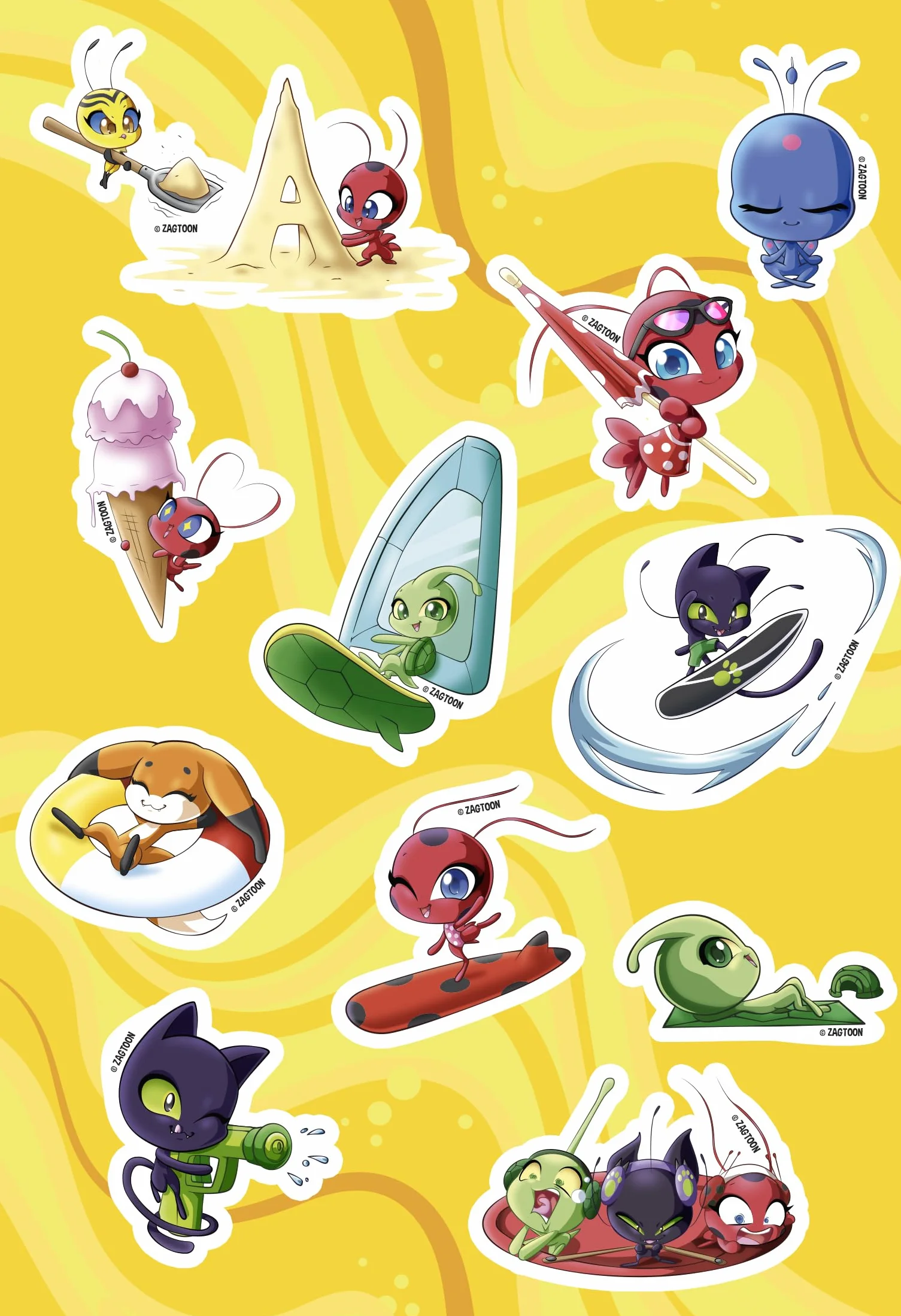 Miraculous: Mein großer Kwami-Block - Stickern und Malen: Sticker- und Malblock