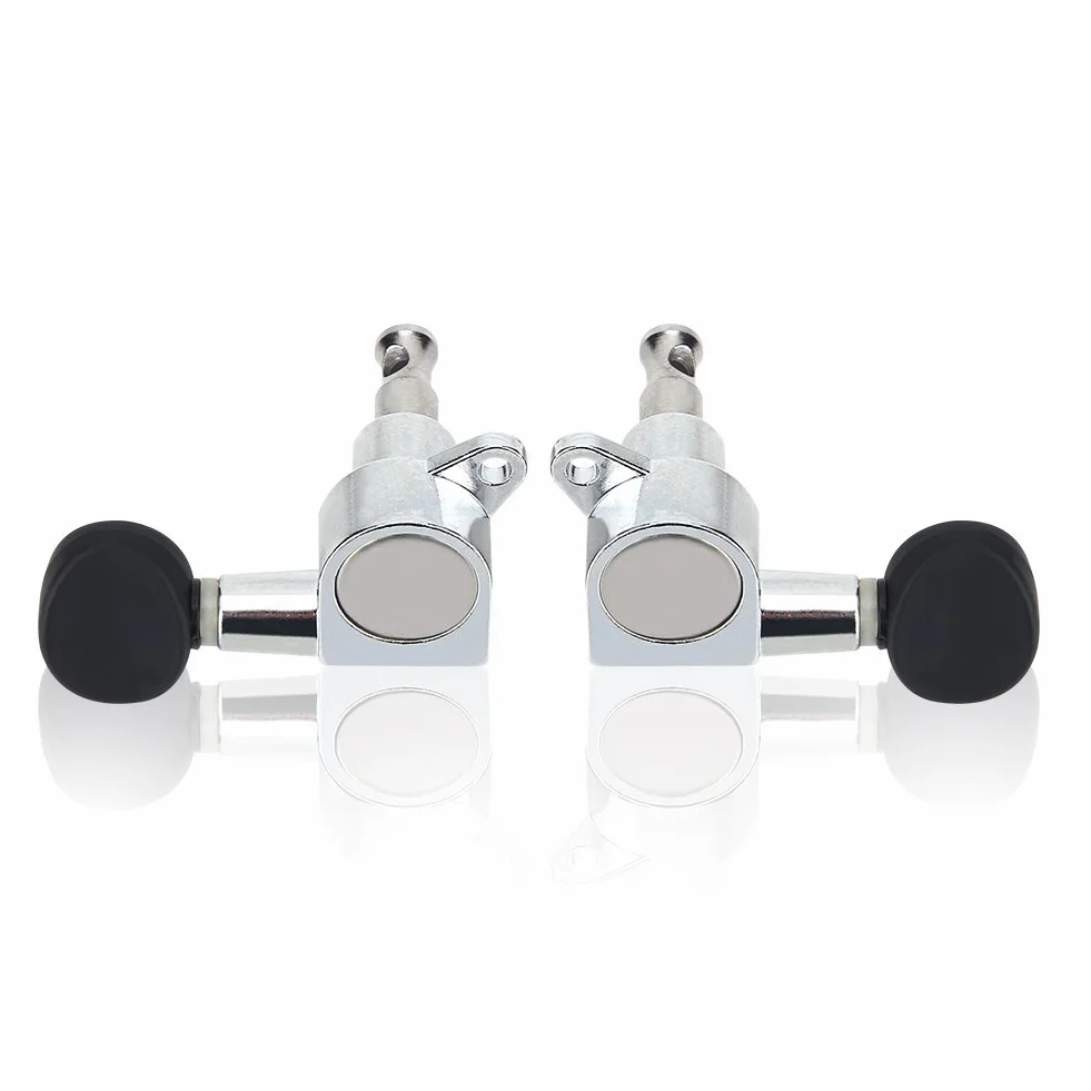 Dilwe Tunery ukulele, 2R 2L zamknięte stop aluminium ukulele do tuningu śledzi maszynowych z akcesoriami instalacyjnymi