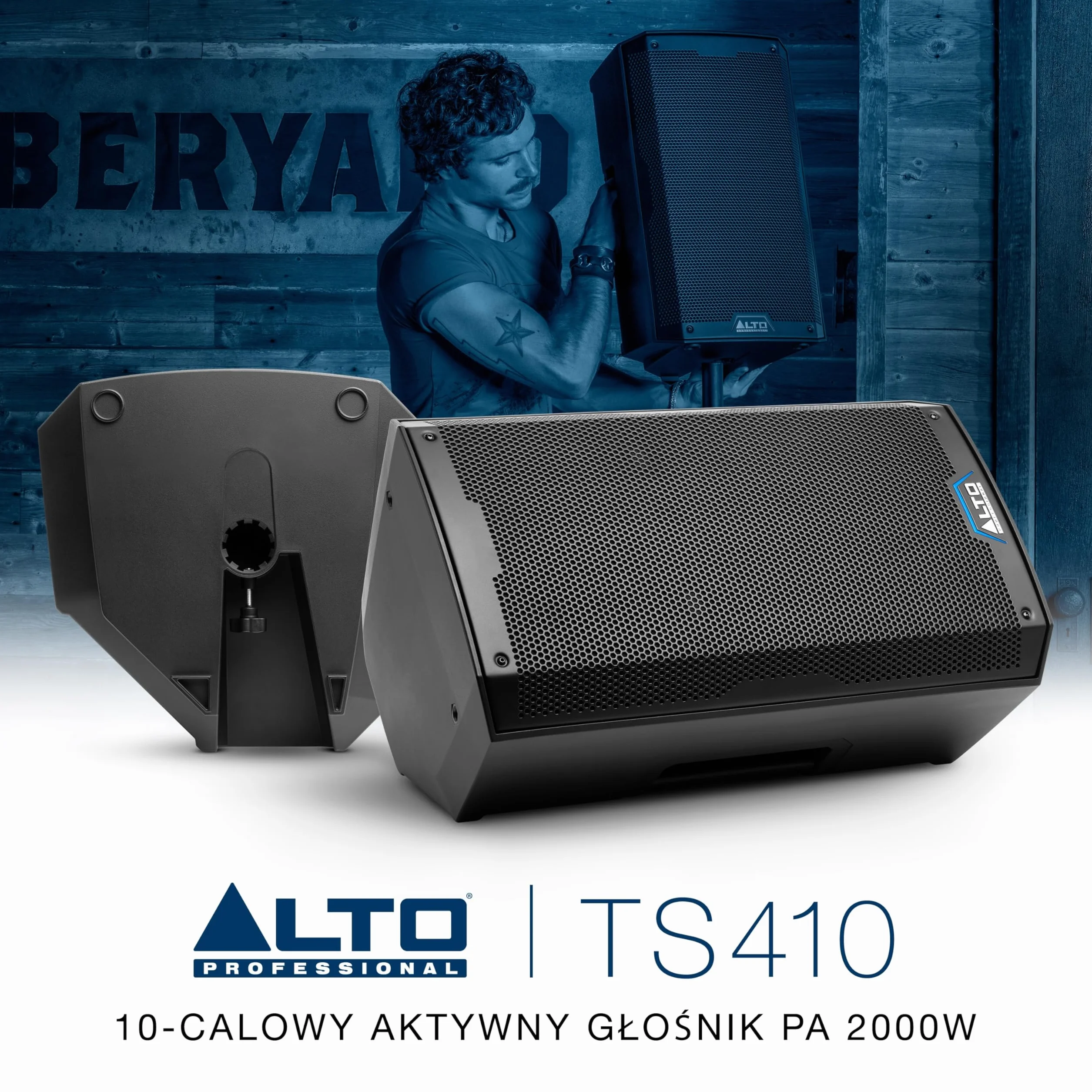ALTO TS410 Aktywny Głośnik PA 2000W 10" z 3-Kanałowym Mikserem, Bluetooth, Bezprzewodowym Podłączaniem Głośników, DSP i Aplikacją