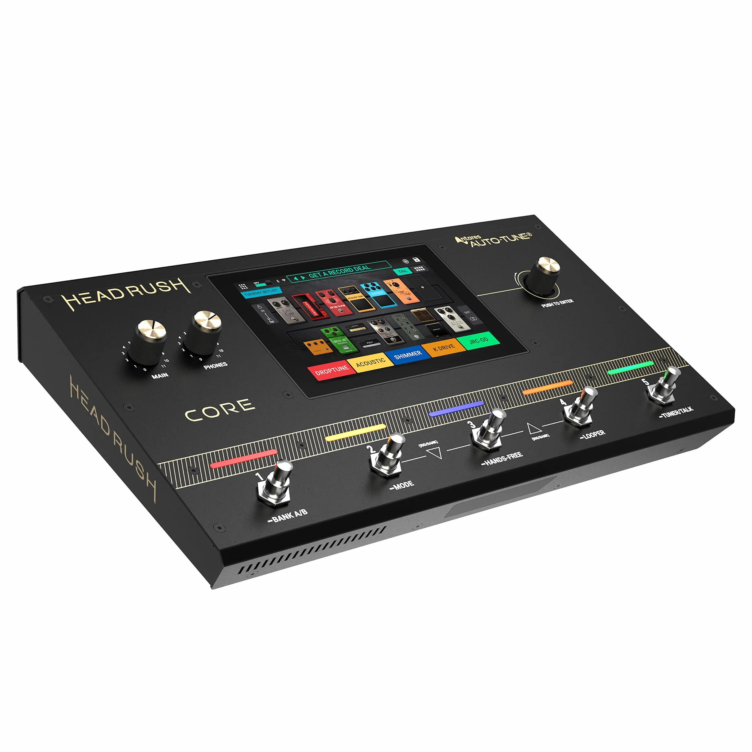 HeadRush Core Wielordzeniowy procesor gitarowy i wokalny z modelowaniem wzmacniaczy, looper, Auto-Tune, Wi-Fi, ekran dotykowy, Bluetooth