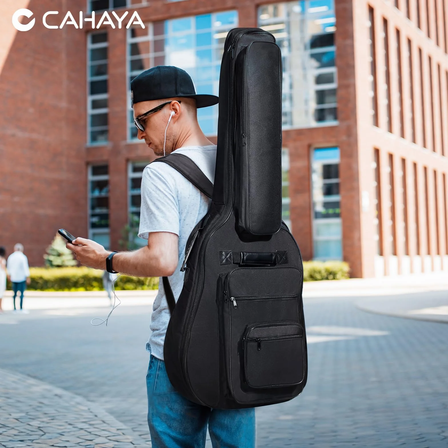 Cahaya Gig Bag Oxford Torba na Gitarę, Czarny, 111 x 12 x 43 cm