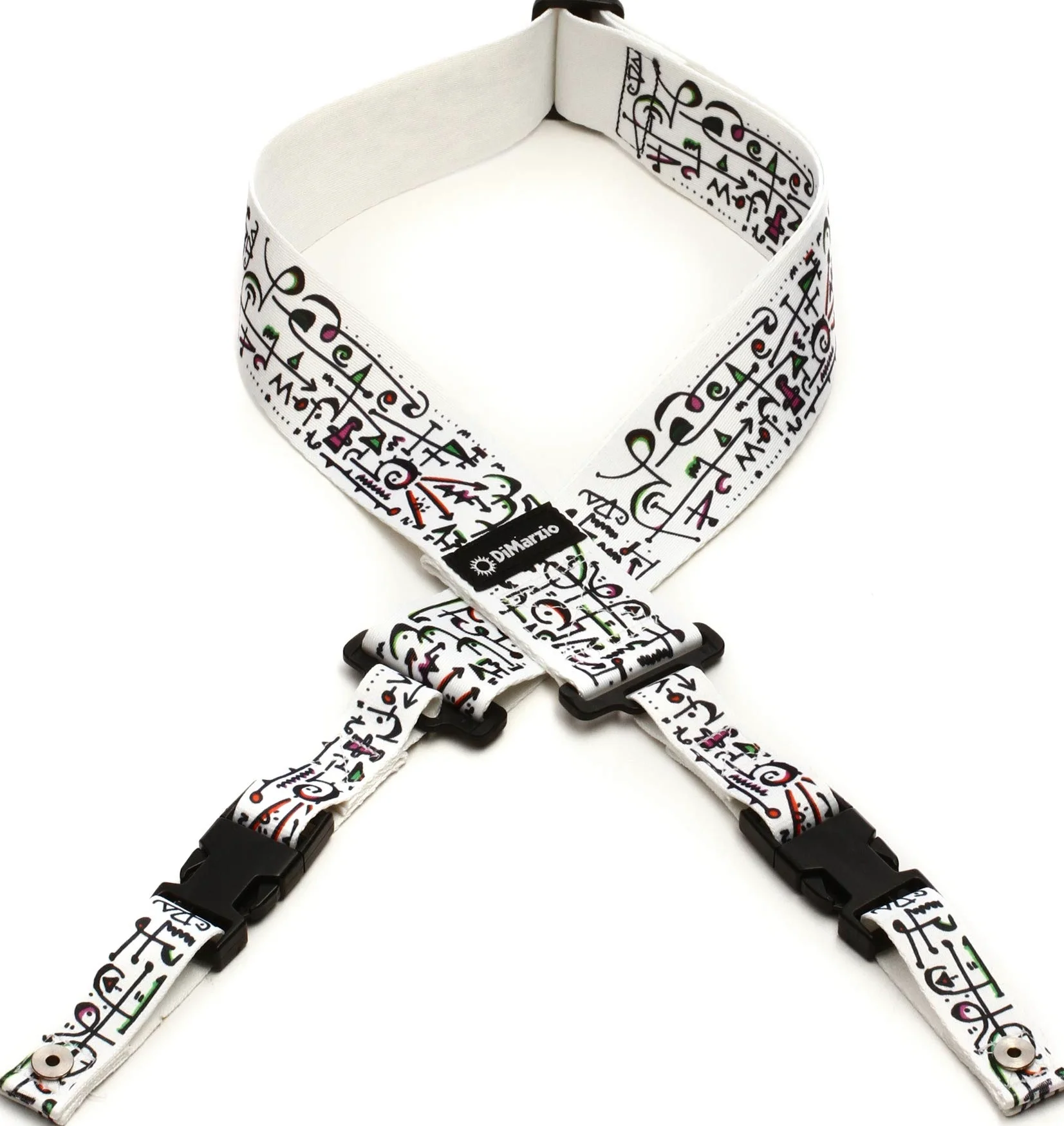 DiMarzio DD2242 - Steve Vai Cliplock Guitar Strap - Art Edition - biały
