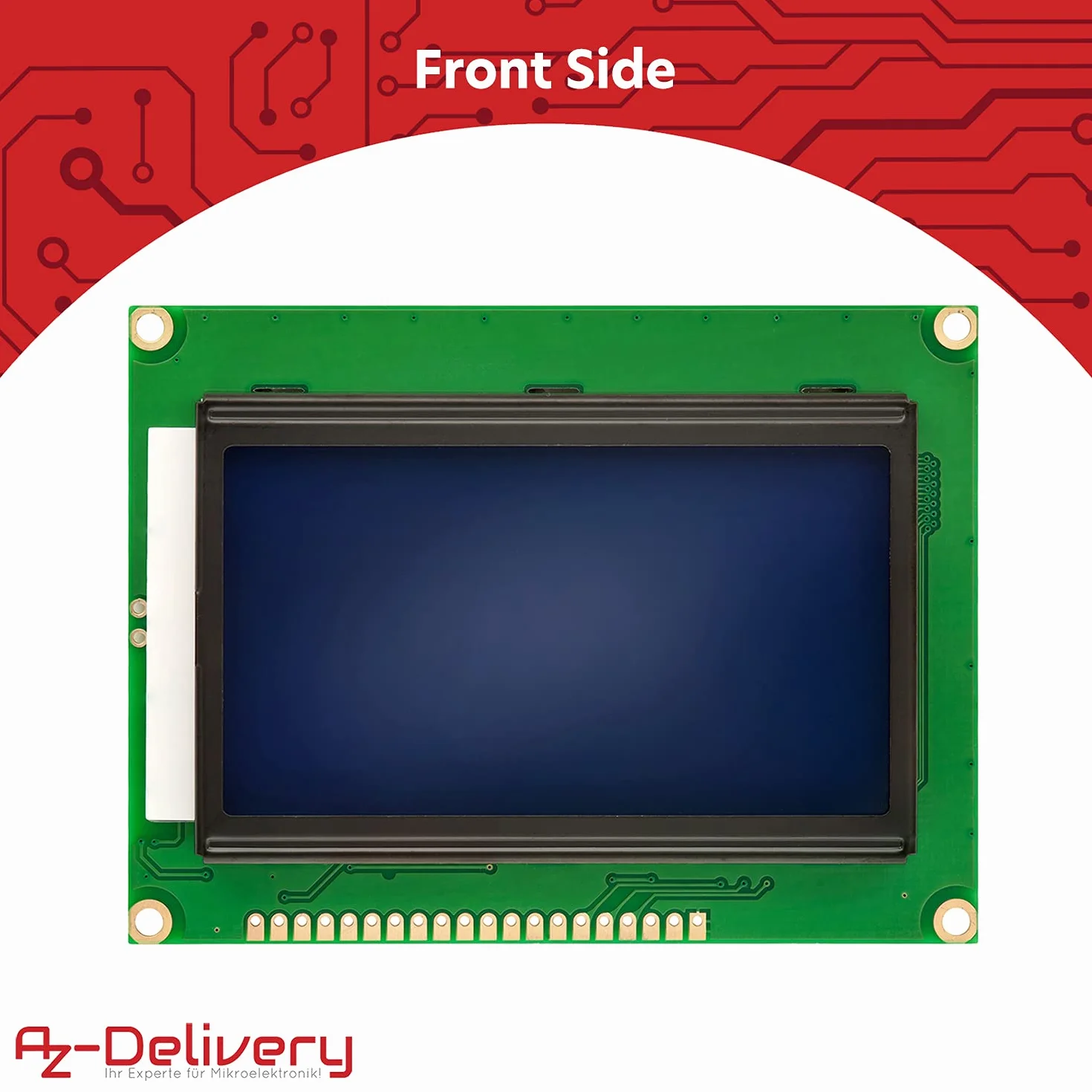 AZDelivery 3 x LCD Display 128 x 64 Pixel 12864 Display KS0108/KS0107 z 4x20 znaków z niebieskim tle i białe znaki kompatybilny z Arduino i Raspberry Pi tym e-Book!